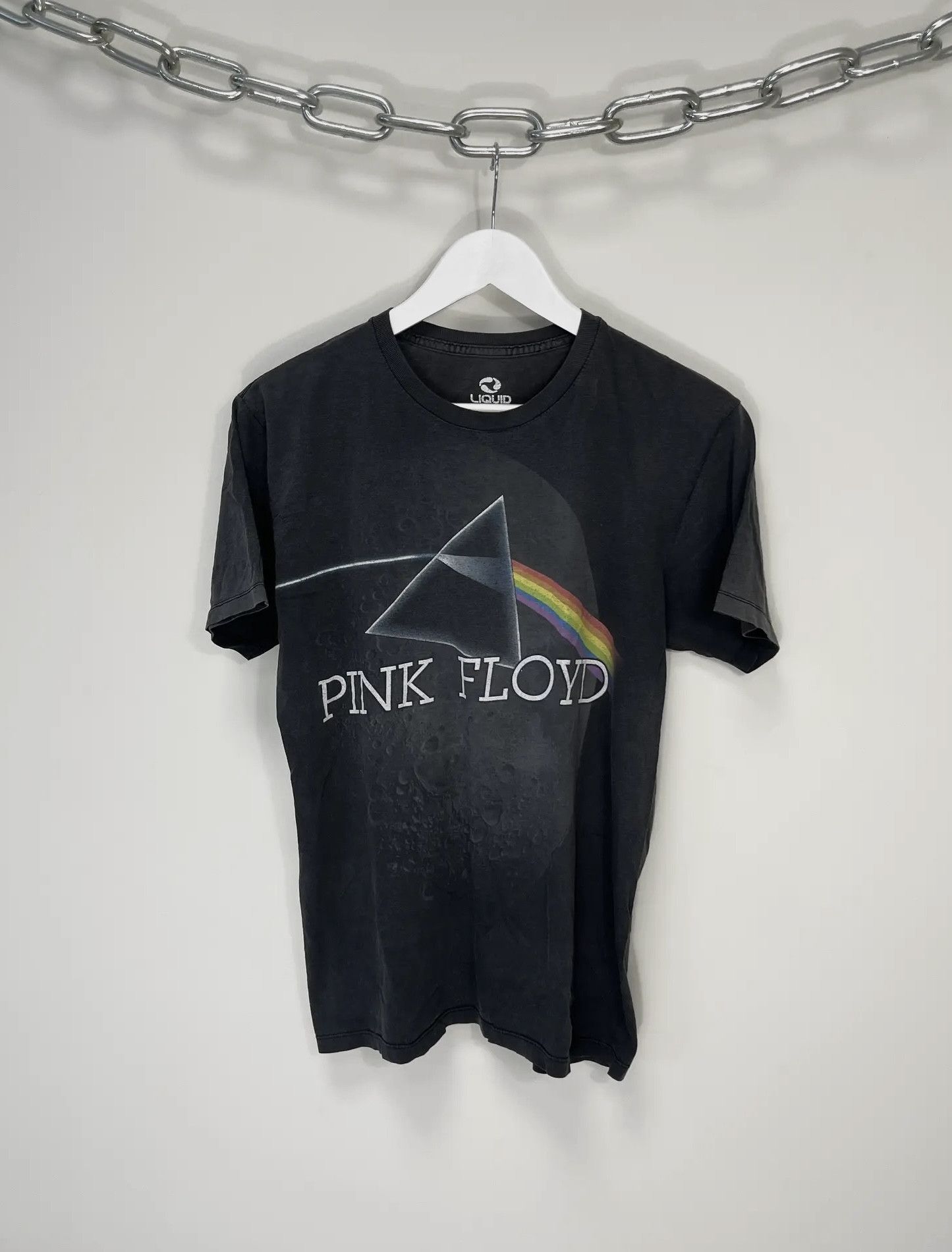 Band Tees × Pink Floyd × Vintage Vintage Pink Floyd Liquid Blue Dark Side Of The Moon Tee Size US S / EU 44-46 / 1 - 1 Thumbnail