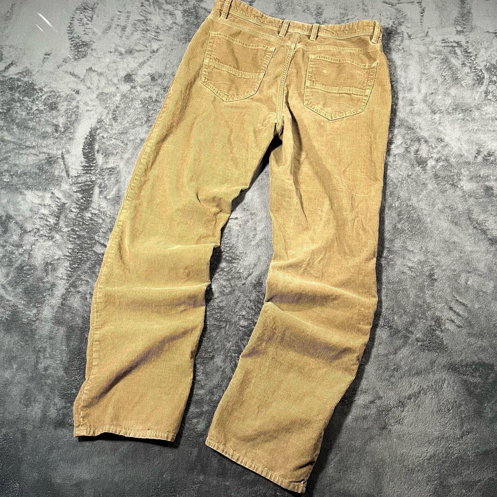 Weatherproof Y2K Men's Brown Tan Corduroy Straight Leg Pants 100% Cotton Size US 34 / EU 50 - 3 Thumbnail