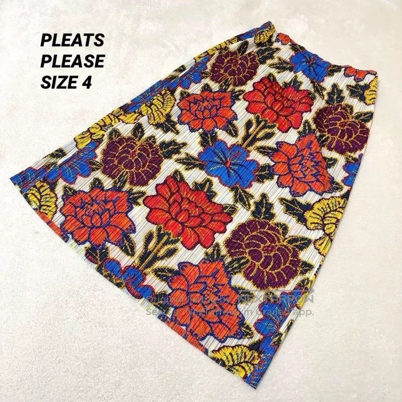 Issey Miyake Issey Miyake Peony Hollyhock New Year Painting Vintage Mid Size 26" / US 2 / IT 38 - 1 Thumbnail
