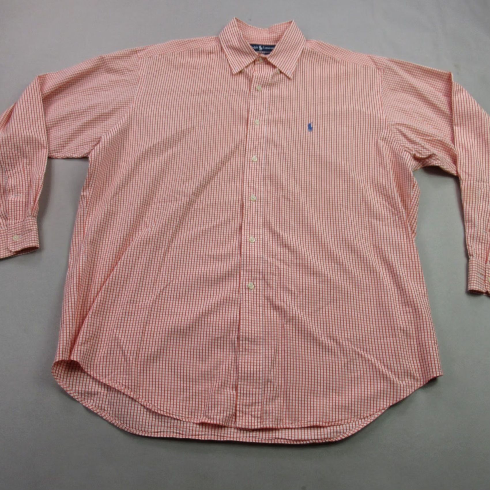 Polo Ralph Lauren Ralph Lauren Shirt Mens Large Long Sleeve Button Front Blake Orange Checks Polo Ralph Lauren Shirt Mens Large Long Sleeve Button-Up Orange Checks Size US L / EU 52-54 / 3 - 2 Thumbnail