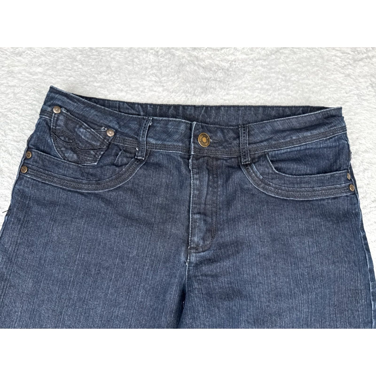 Vintage Rockmans Jeans Womens 32x25 Blue Denim Straight Leg Mid Rise Cotton Size 34" / US 12 / IT 48 - 4 Thumbnail