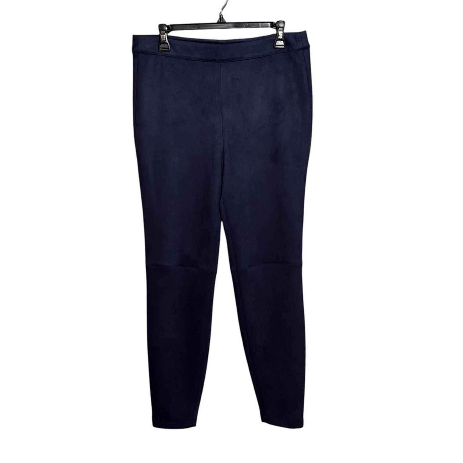 Elie Tahari NWT Elie Tahari Pants Womens sz L Vegan Suede Navy Legging Size 30" / US 8 / IT 44 - 1 Thumbnail