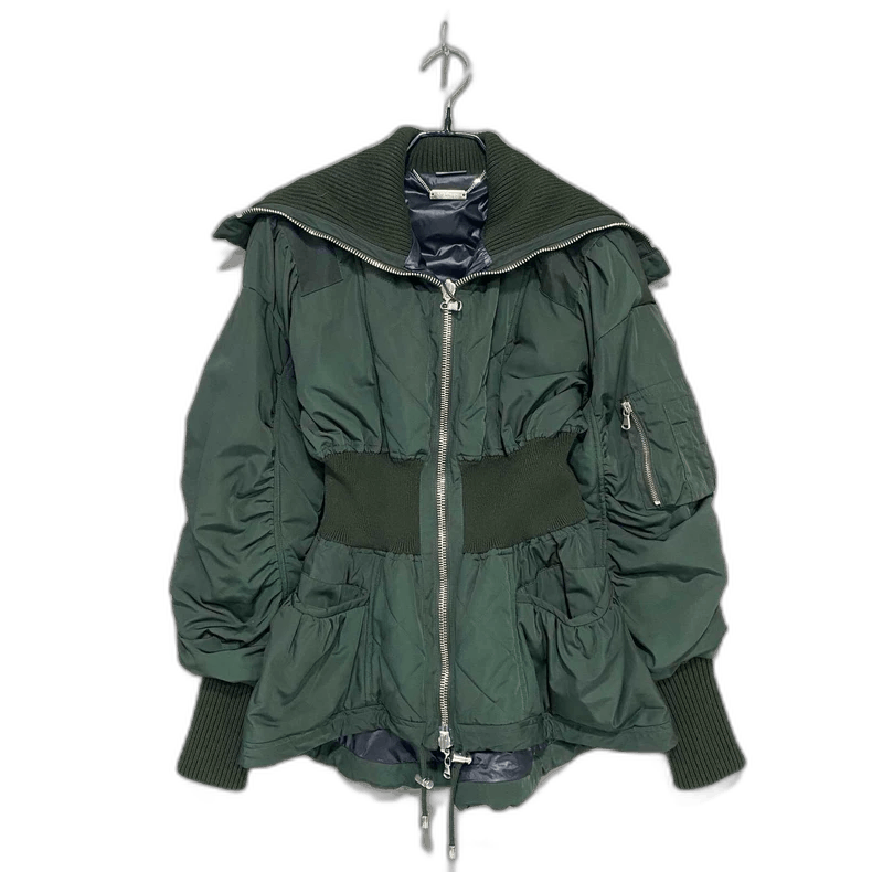Alexander McQueen Army Green Oversized Puff Jacket Size M / US 6-8 / IT 42-44 - 1 Thumbnail