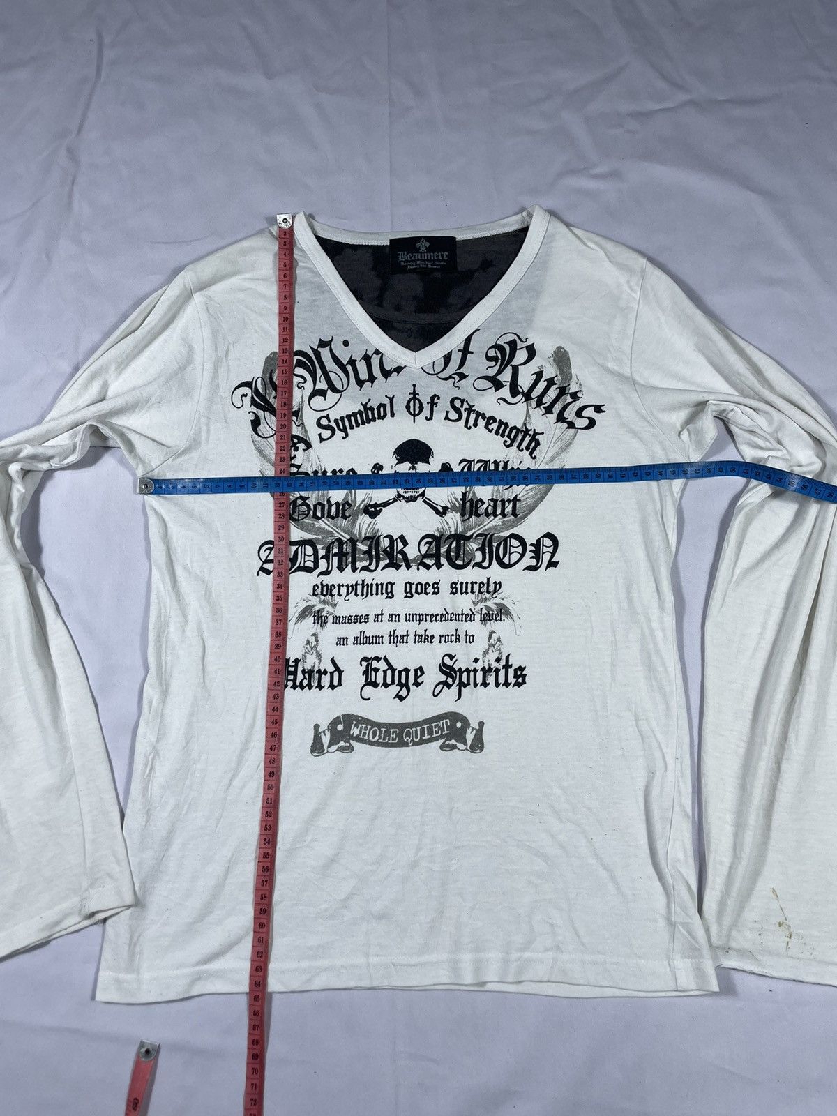 Japanese Brand Beaumere distressed Poem Skull Long sleeve gothicpunk style Size US S / EU 44-46 / 1 - 6 Thumbnail