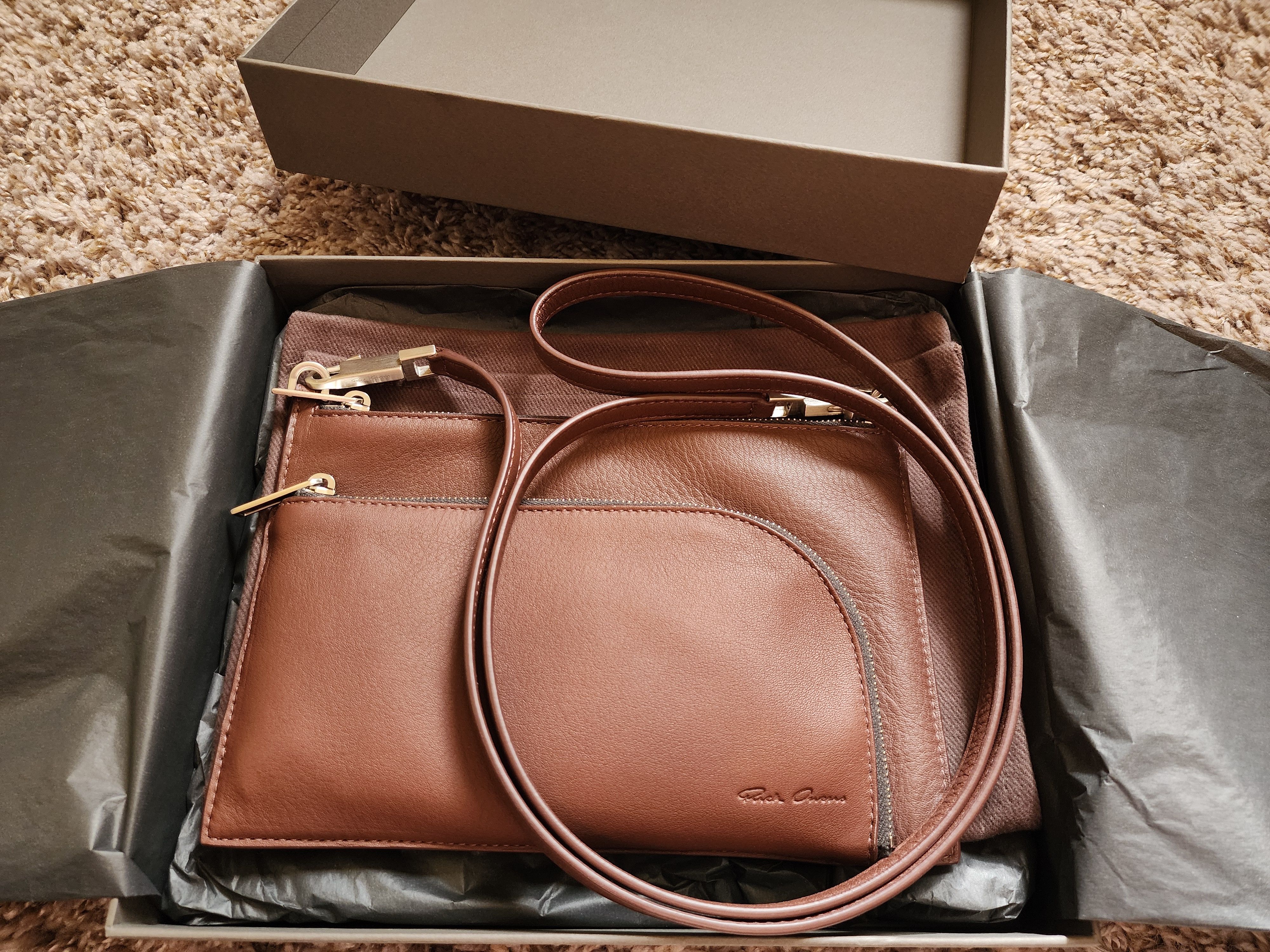 Rick Owens Rick Owens Brown Club Pouch Size ONE SIZE - 4 Thumbnail