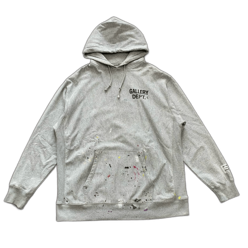 Gallery Dept. Gallery Dept Gray Paint Splatter Hoodie-yf Size US XL / EU 56 / 4 - 1 Thumbnail