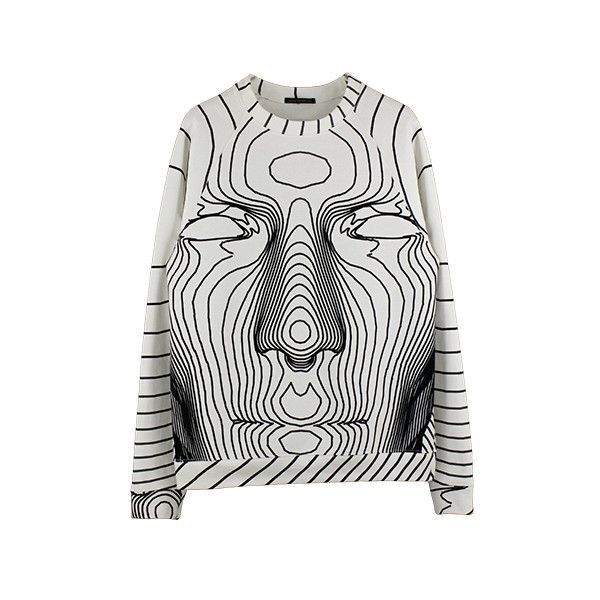 Christopher Kane Digital Face Print Sweatshirt Size US L / EU 52-54 / 3 - 1 Thumbnail