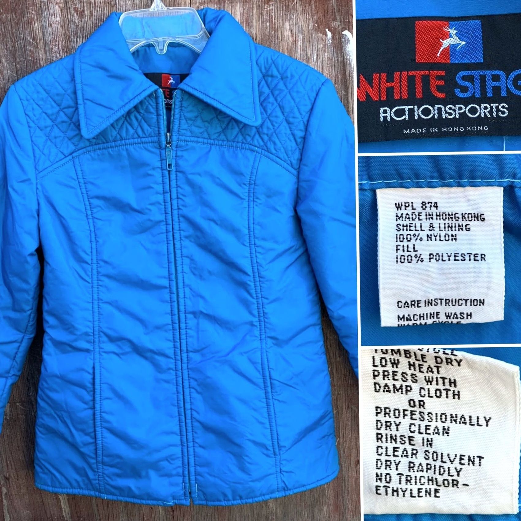Vintage Vintage White Stag Action Sports Jacket Ladies Ski S or M 70s 80s 1970s Nylon Blue Sportswear/Jacket Womens Size S / US 4 / IT 40 - 4 Thumbnail