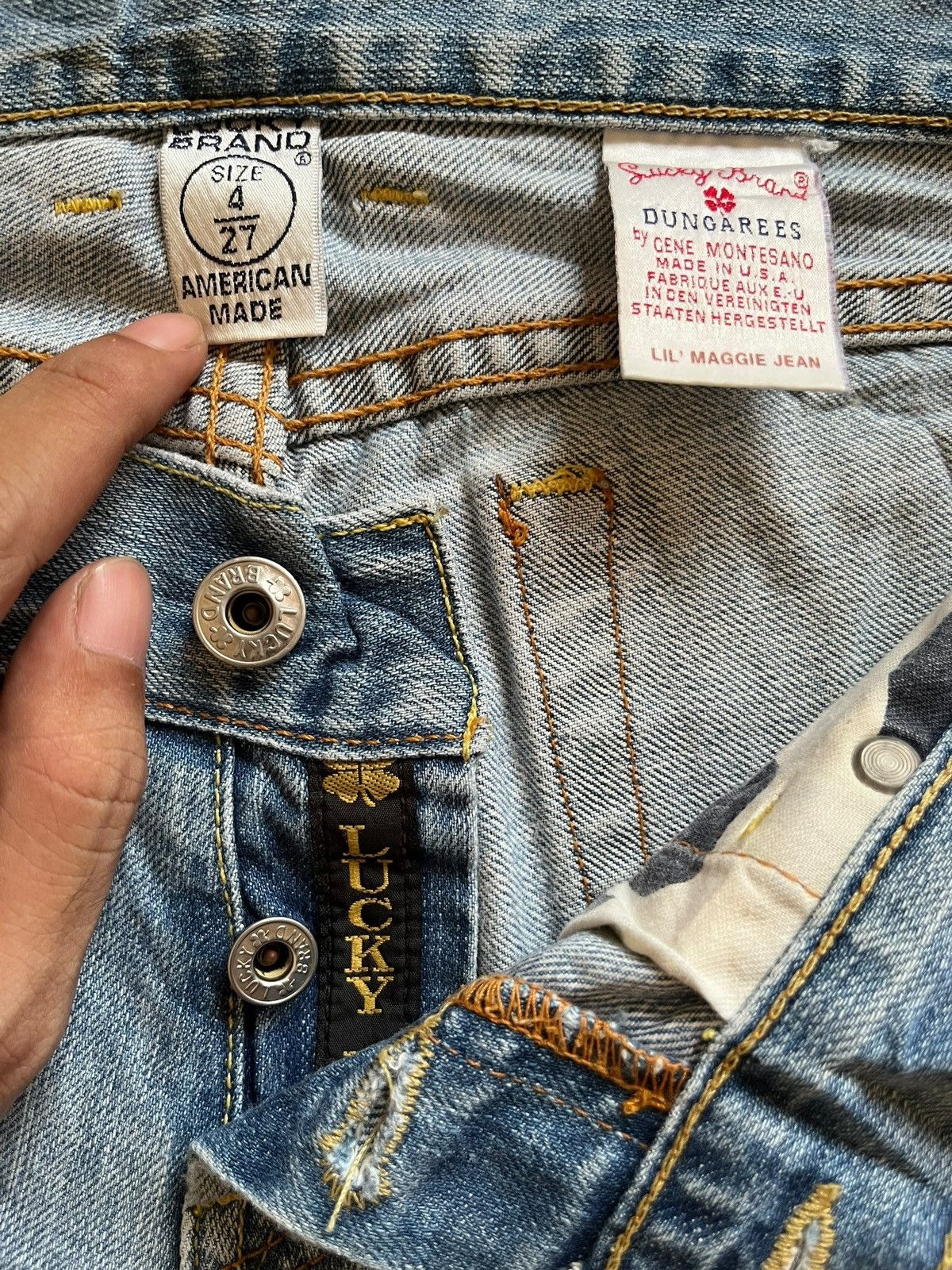 Japanese Brand SALES🔥Vintage Japanese Brand Blue Wash Distress Flare Jeans Size 29" - 8 Thumbnail