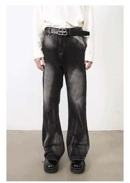 パンツ black damage denim swag opium zenez y2k opium damage black denim pants buggy - メルカリ