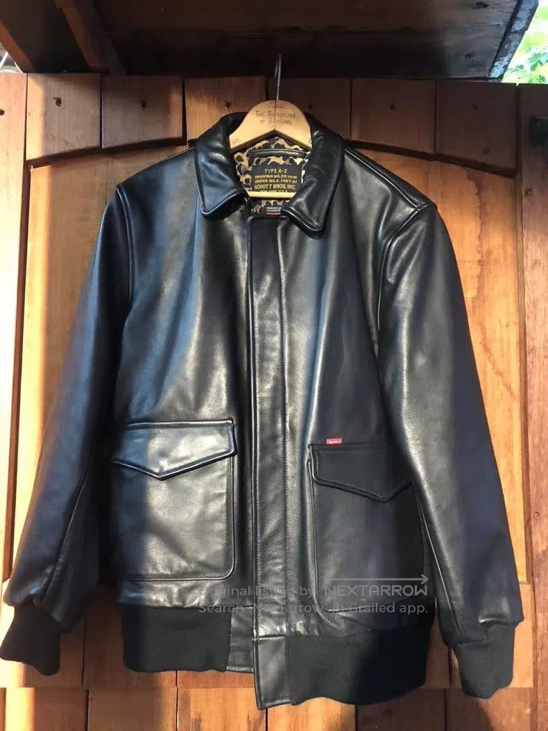 Schott Schott A2 leather coat Size US M / EU 48-50 / 2 - 1 Thumbnail