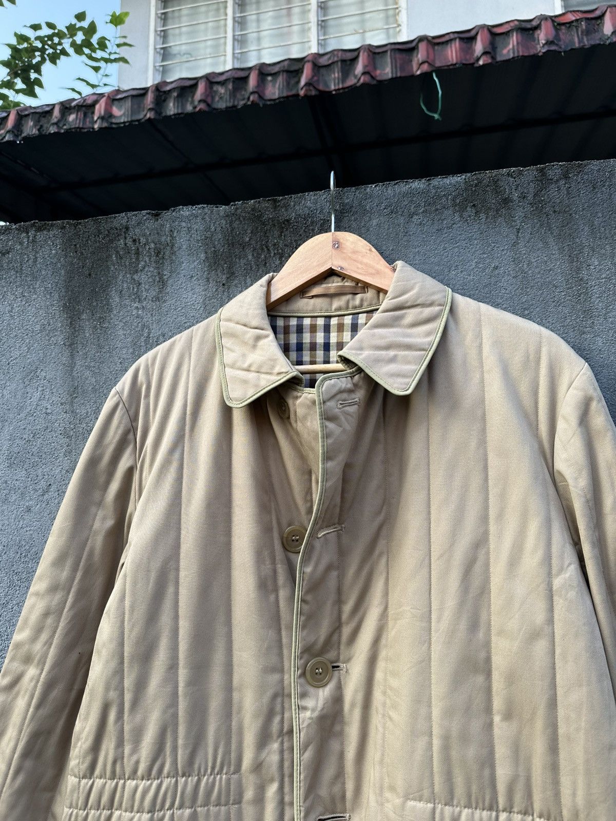 Aquascutum 👹Aquascutum Novacheck Lined Quilted Jacket Size US L / EU 52-54 / 3 - 4 Thumbnail