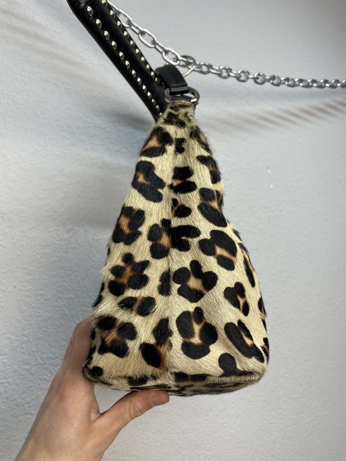 Guess Vintage Mancinelli Milano Leopard Baguette Shoulder Bag Hobo Size ONE SIZE - 9 Thumbnail