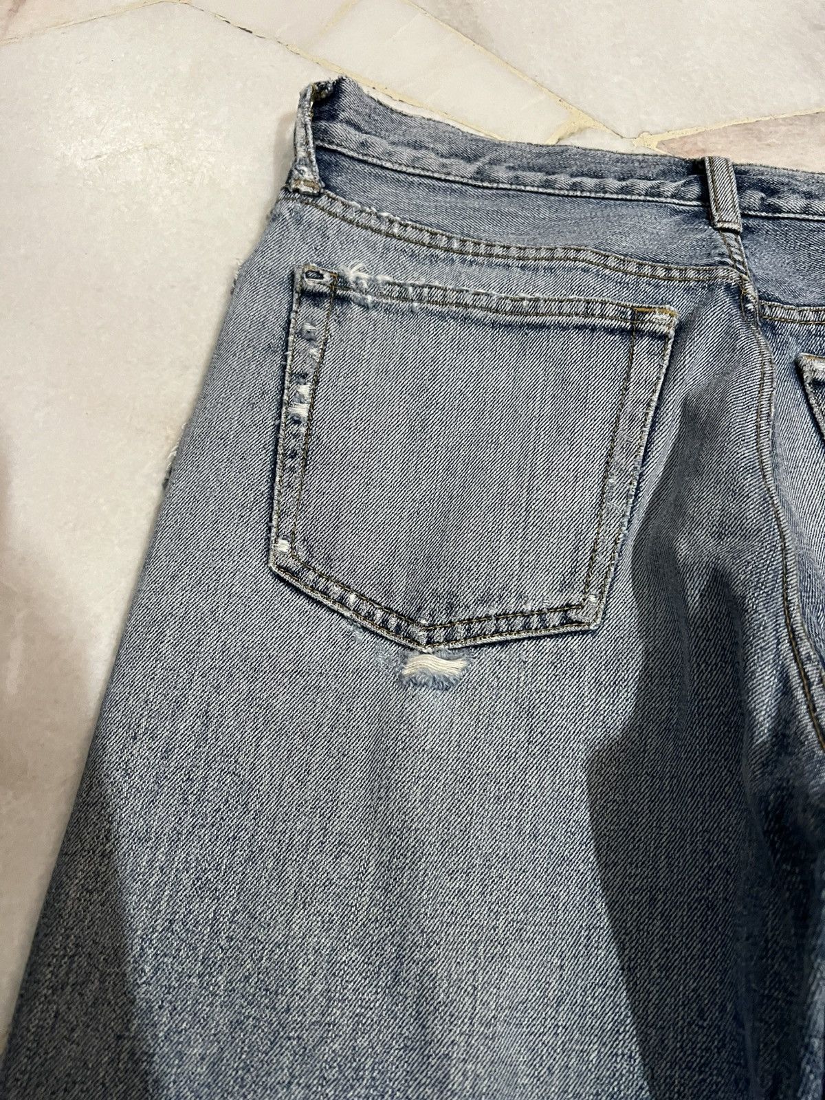 If Six Was Nine × Japanese Brand × Vintage 💥90’s💥Vintage Uniqlo Ripped Distress Jean Japan Size US 30 / EU 46 - 16 Thumbnail