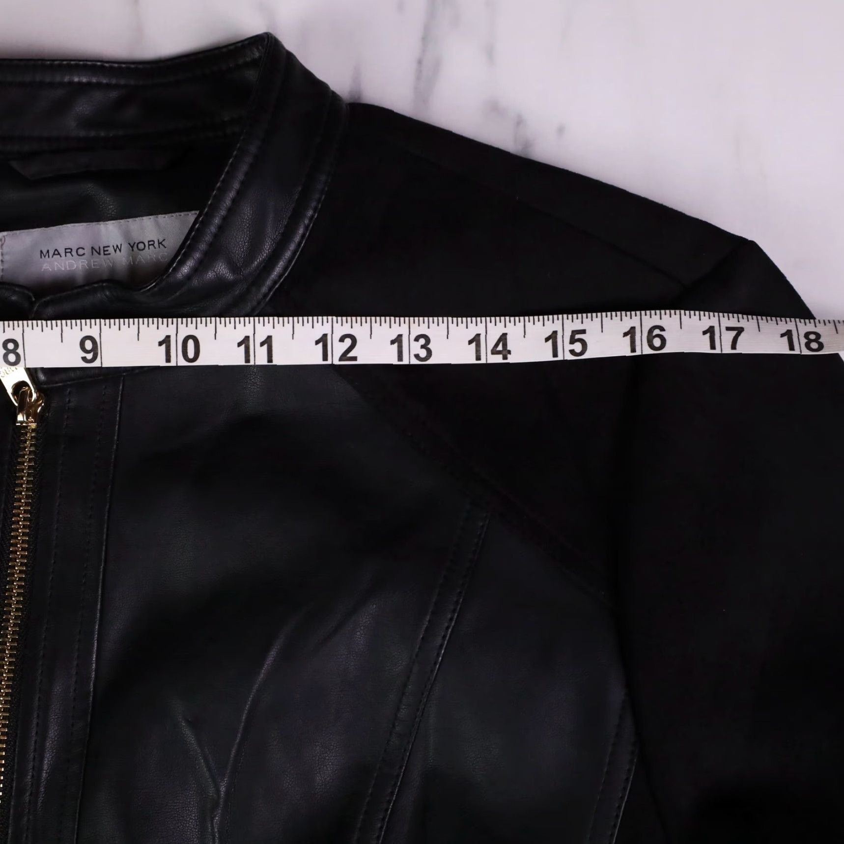 Vintage Marc New York Faux Leather Suede Moto Jacket Women's XL Zip Biker Mixed Media Shirt Size XL / US 12-14 / IT 48-50 - 6 Thumbnail
