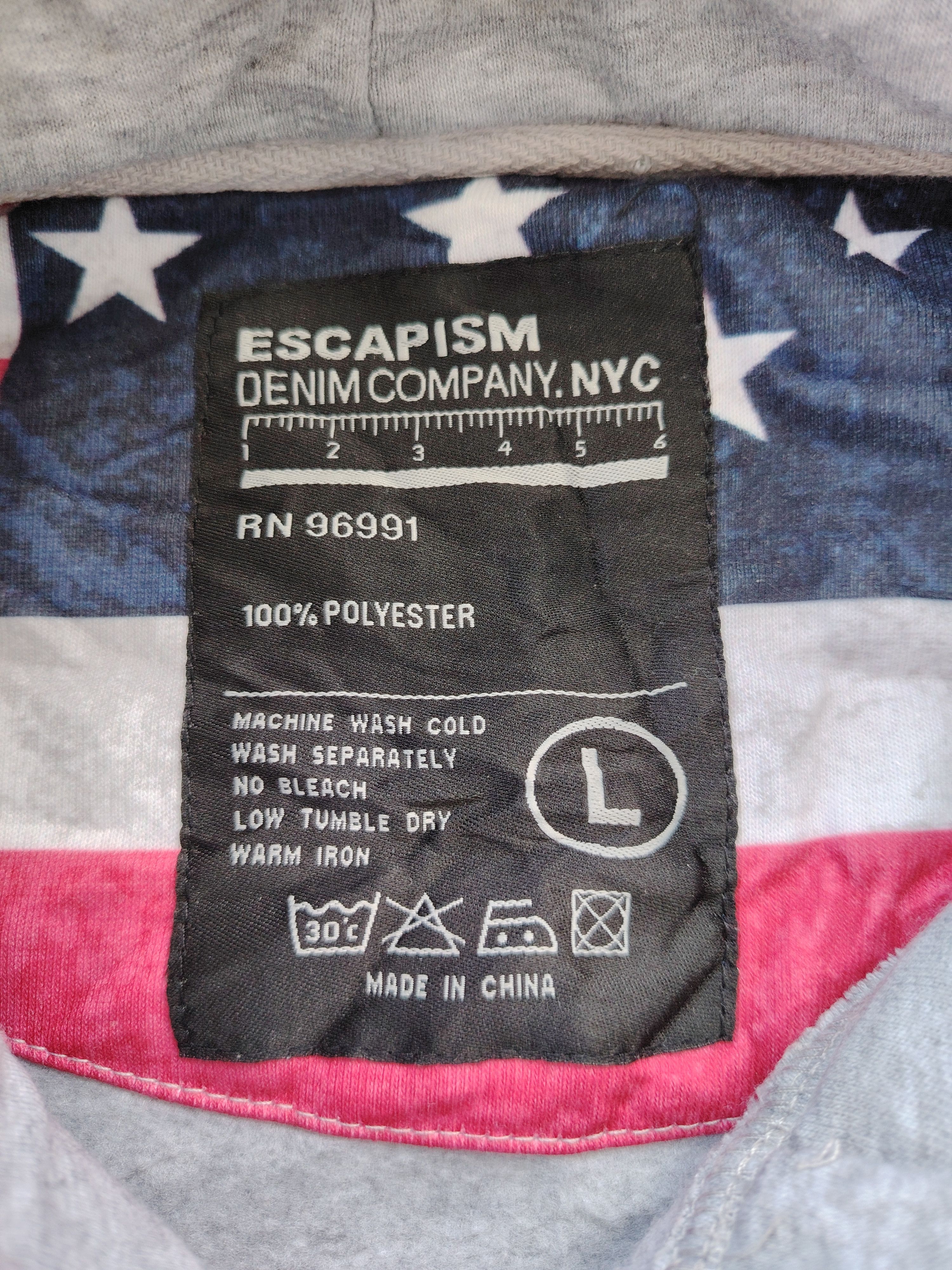 Japanese Brand Escapism Denim USA Flag Hoodie Size US L / EU 52-54 / 3 - 4 Thumbnail