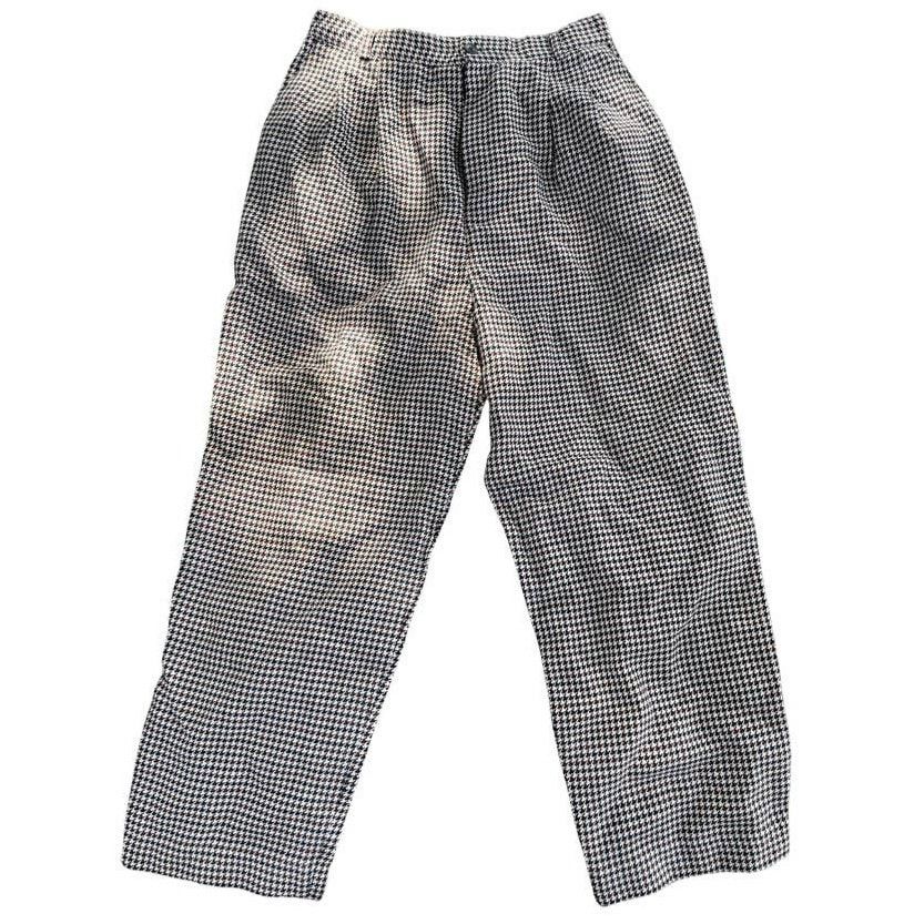 Orvis Vintage Orvis Houndstooth Wide Leg Trouser Pants 30” Waist Size 30" / US 8 / IT 44 - 2 Thumbnail
