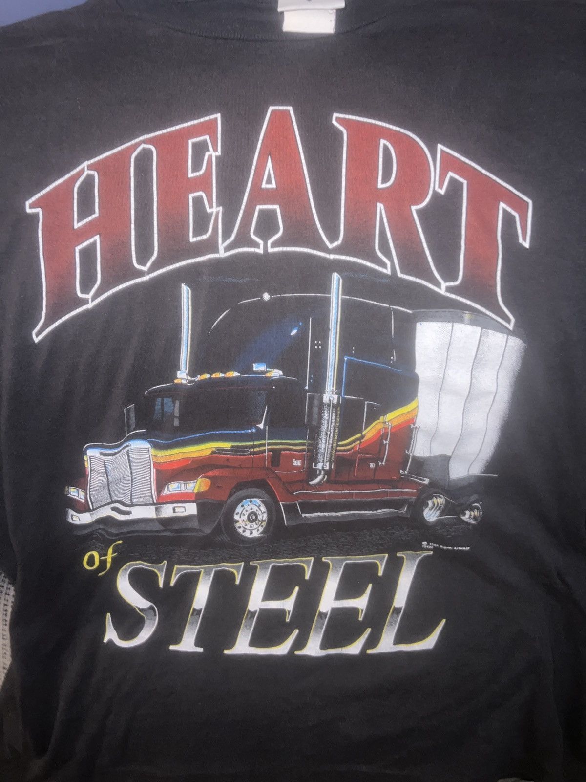 Vintage SSI Signal Artwear Heart Of Steel Tee Size US XL / EU 56 / 4 - 2 Thumbnail