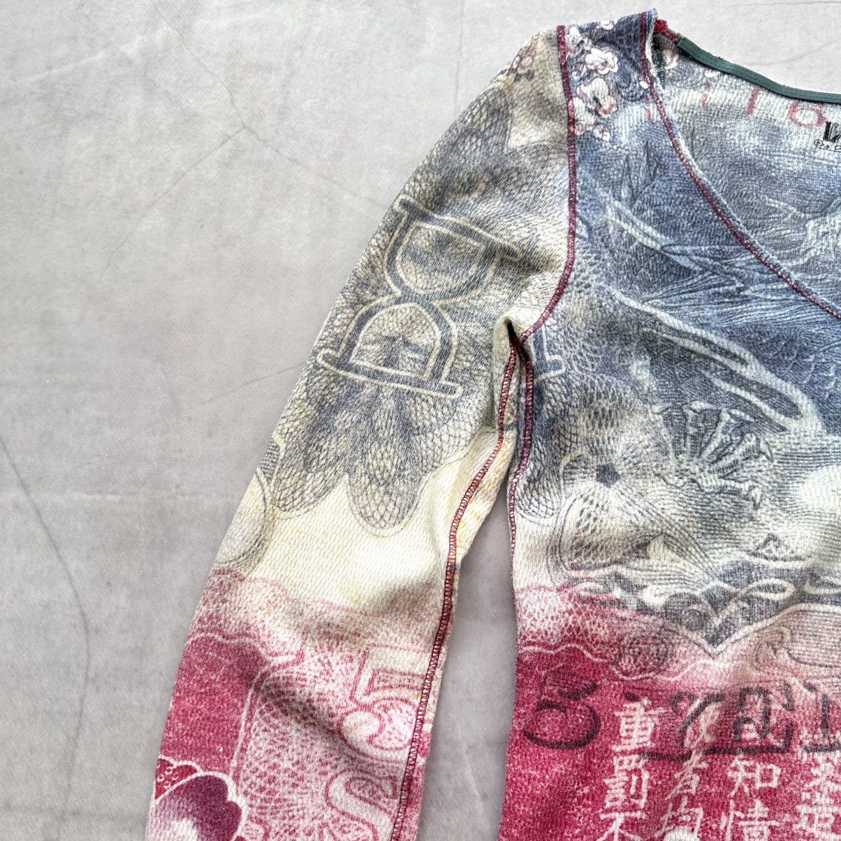 Hysteric Glamour × Undercover 00s Japan Floral Long Sleeve T Shirt Cop Copine Style Size L / US 10 / IT 46 - 6 Thumbnail