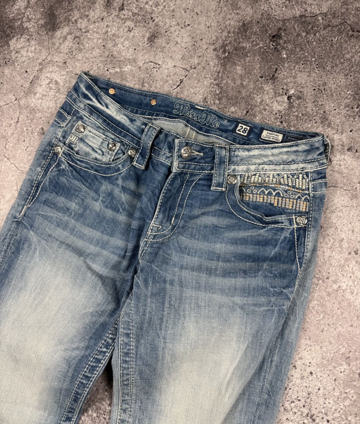Miss Sixty Vintage Miss Sixty Jeans Flared Distressed 00s Low Rice Size 28" / US 6 / IT 42 - 5 Thumbnail