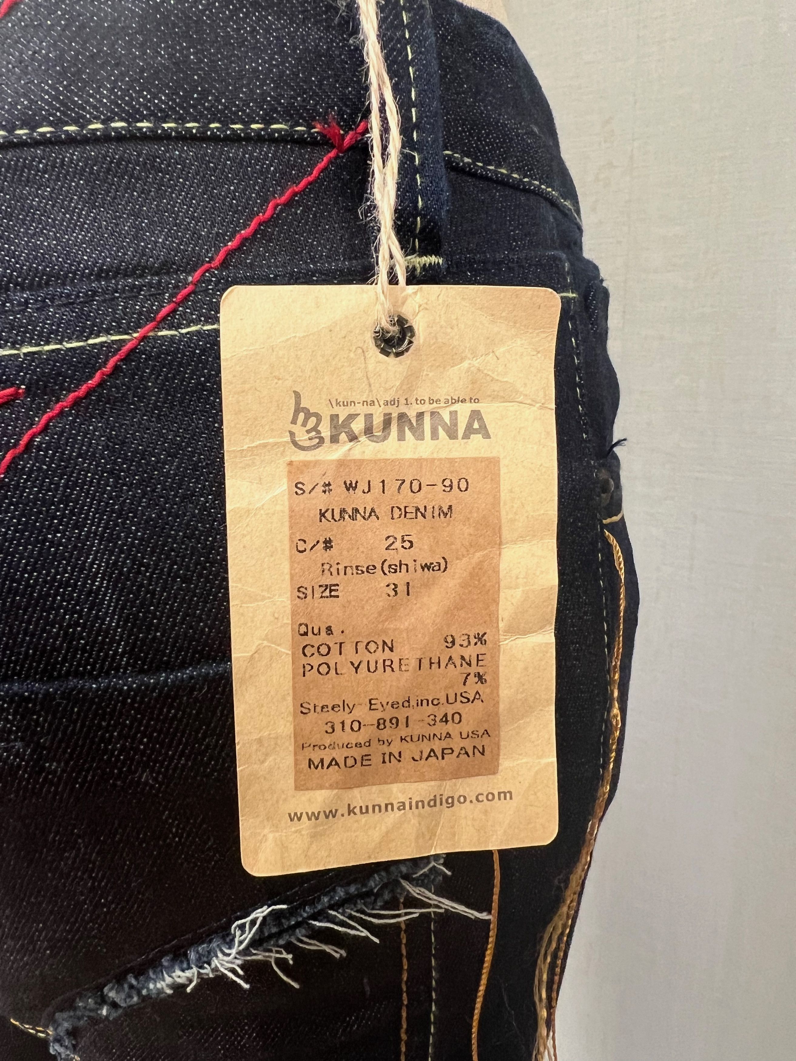 Vintage NWT Vintage Kunna Dark Wash Straight Low Rise Jeans 31 Size 31" - 8 Thumbnail