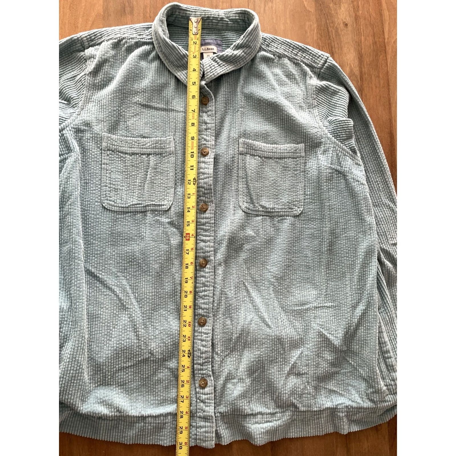 Vintage LL Bean Corduroy Jacket Women 3X Plus Blue Button Front Shacket Overshirt Pocket Vintage No Size XXL / US 16-18 / IT 52-54 - 7 Thumbnail