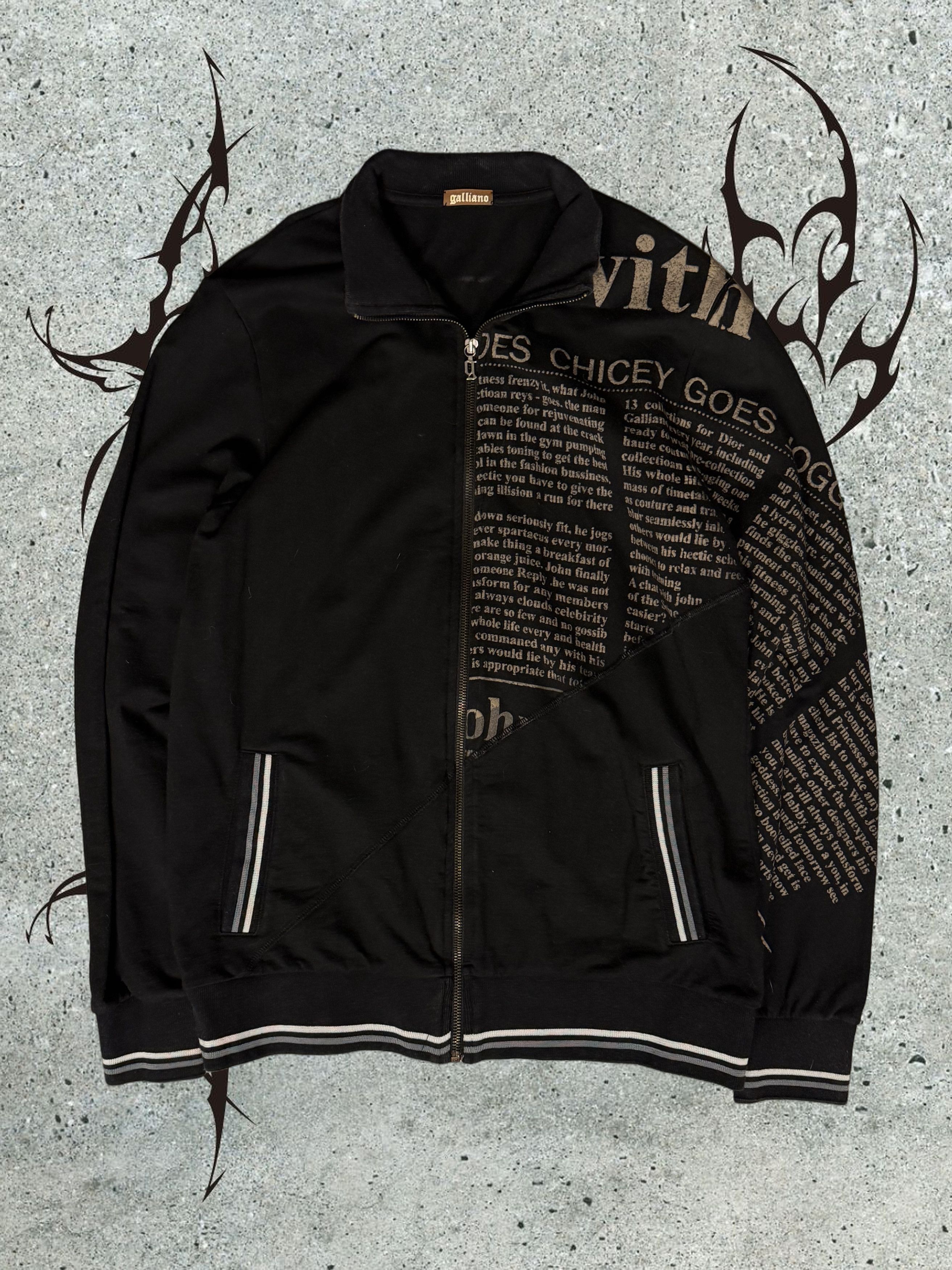 John Galliano John Galliano Gazette Newspaper Hoodie y2k