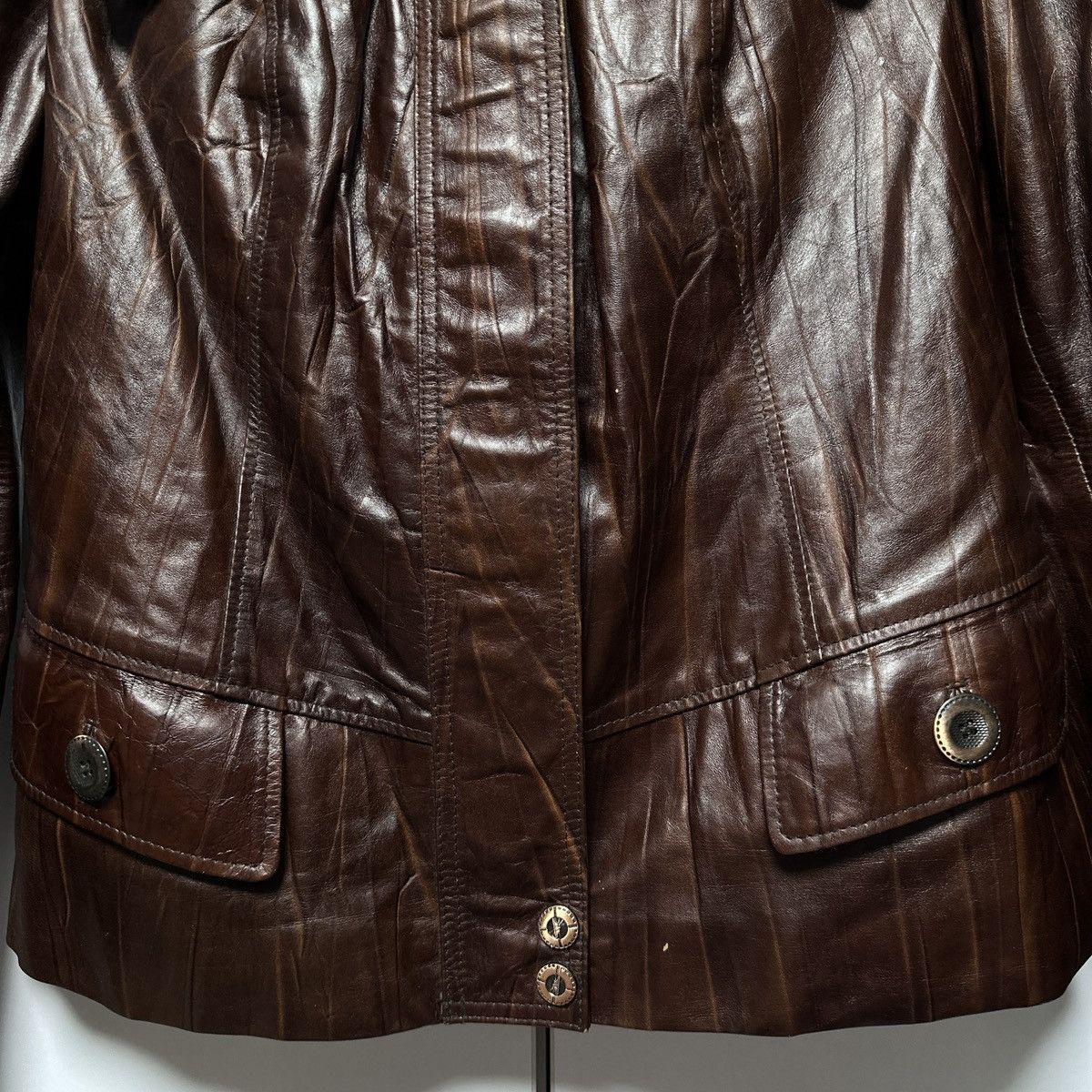 Other GianMariaGui vintage leather jacket brown luxury made ITALY Size S / US 4 / IT 40 - 3 Thumbnail