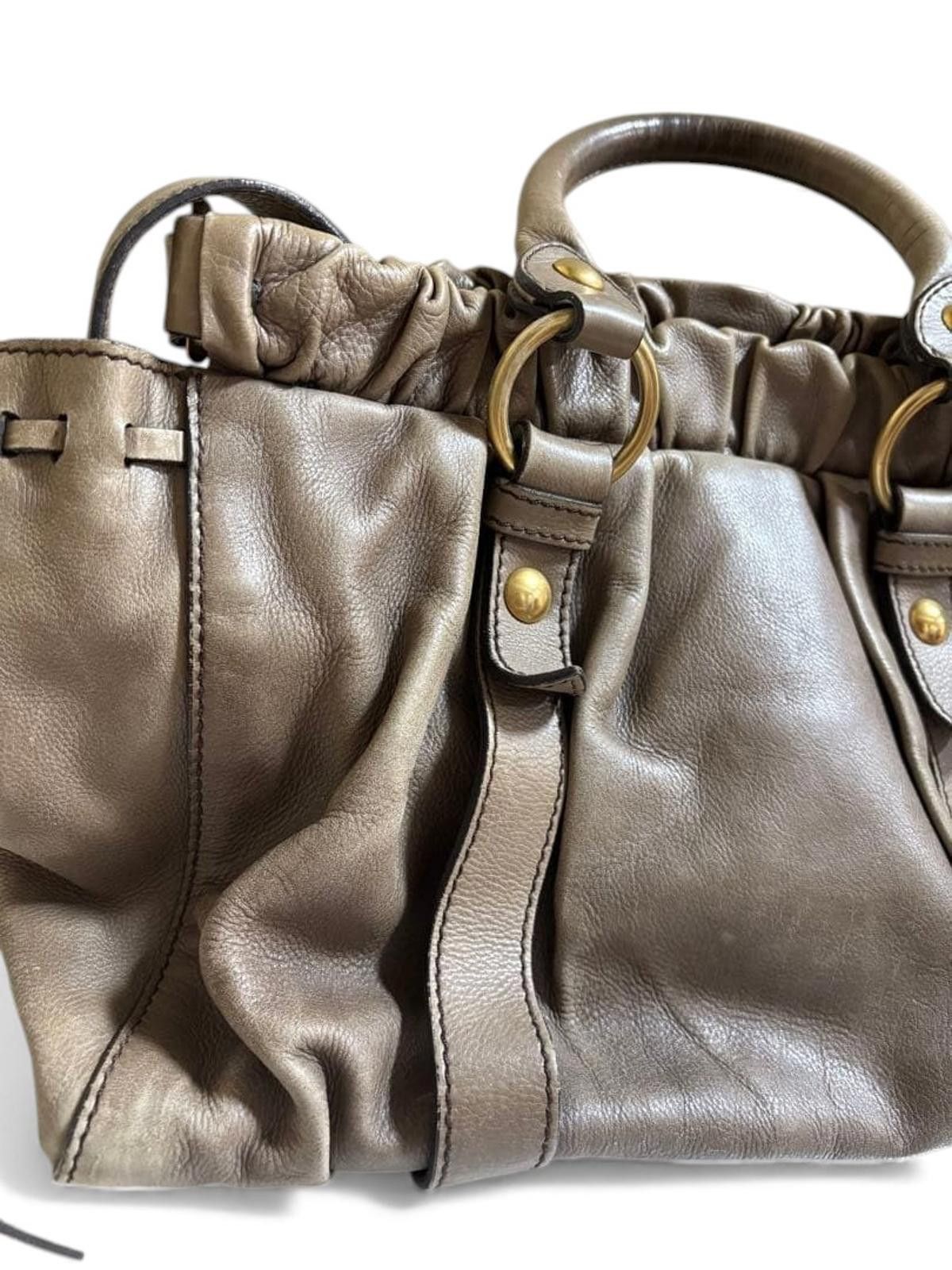 Miu Miu Miu Miu - Leather Handbag Taupe Size ONE SIZE - 4 Thumbnail