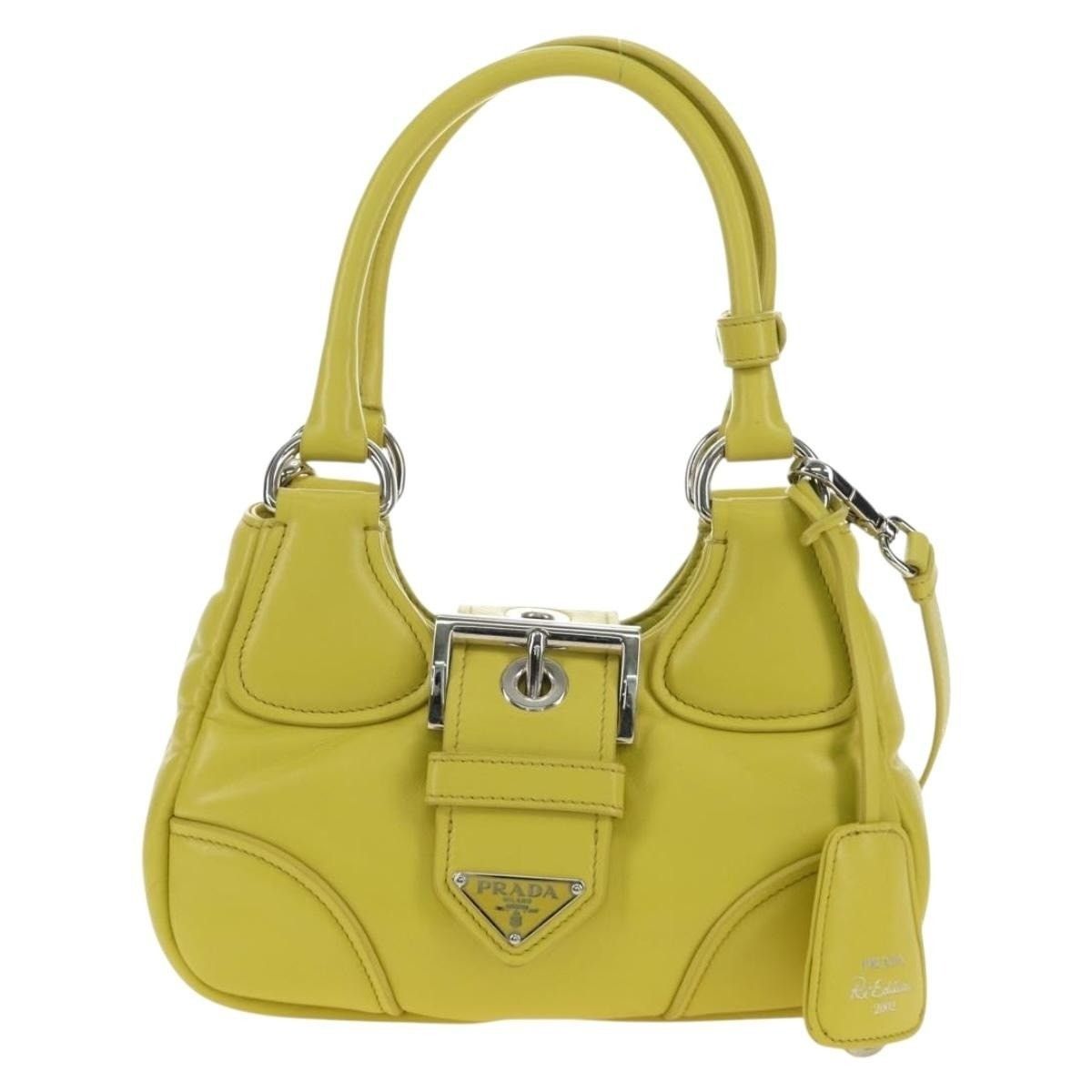 Prada Prada Saffiano Galleria Handbag Yellow Size ONE SIZE - 1 Thumbnail