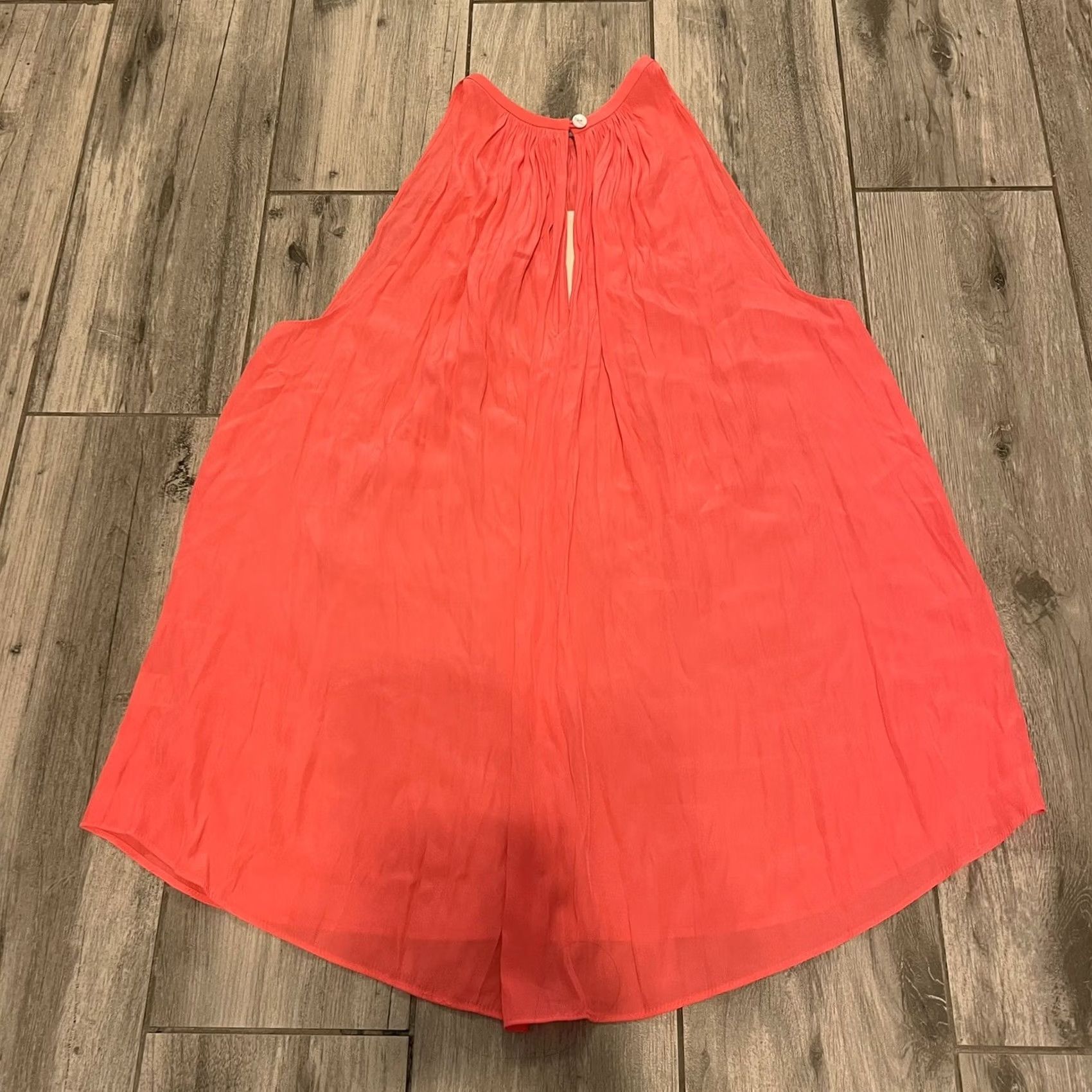 Ramy Brook NWT Ramy Brook Draped Pleated Sleeveless Long Halter Piper Top Pink Glow XS Womens XS Pink Ramie Glow Cruise Size XS / US 0-2 / IT 36-38 - 2 Thumbnail