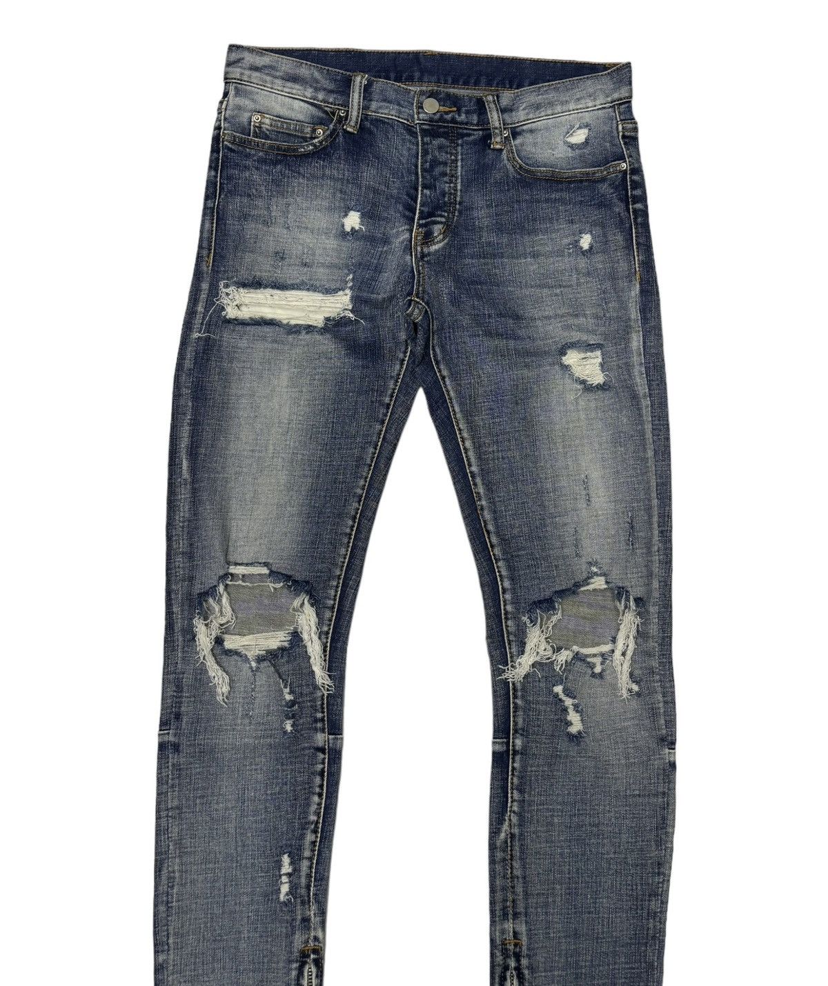 MNML AMIRI Style Biker Pants MNML Distressed Denim Jeans Size US 32 / EU 48 - 5 Thumbnail