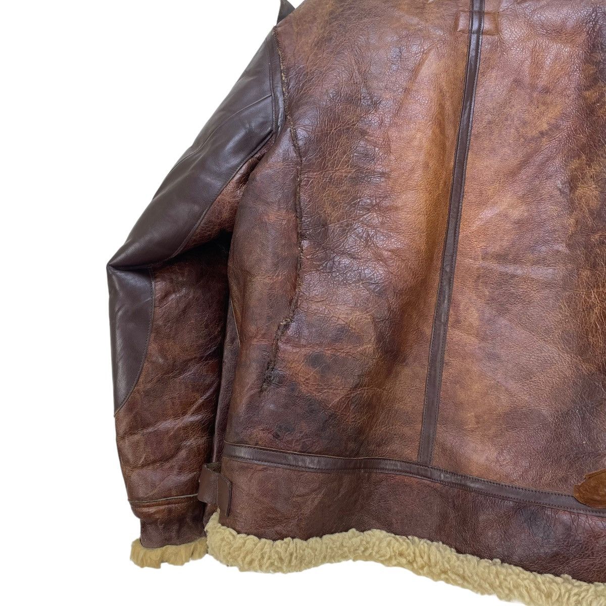 Genuine Leather 🔥Vtg JA Dubow Mfg Type B3 Shearling Leather Jacket Size US S / EU 44-46 / 1 - 8 Thumbnail
