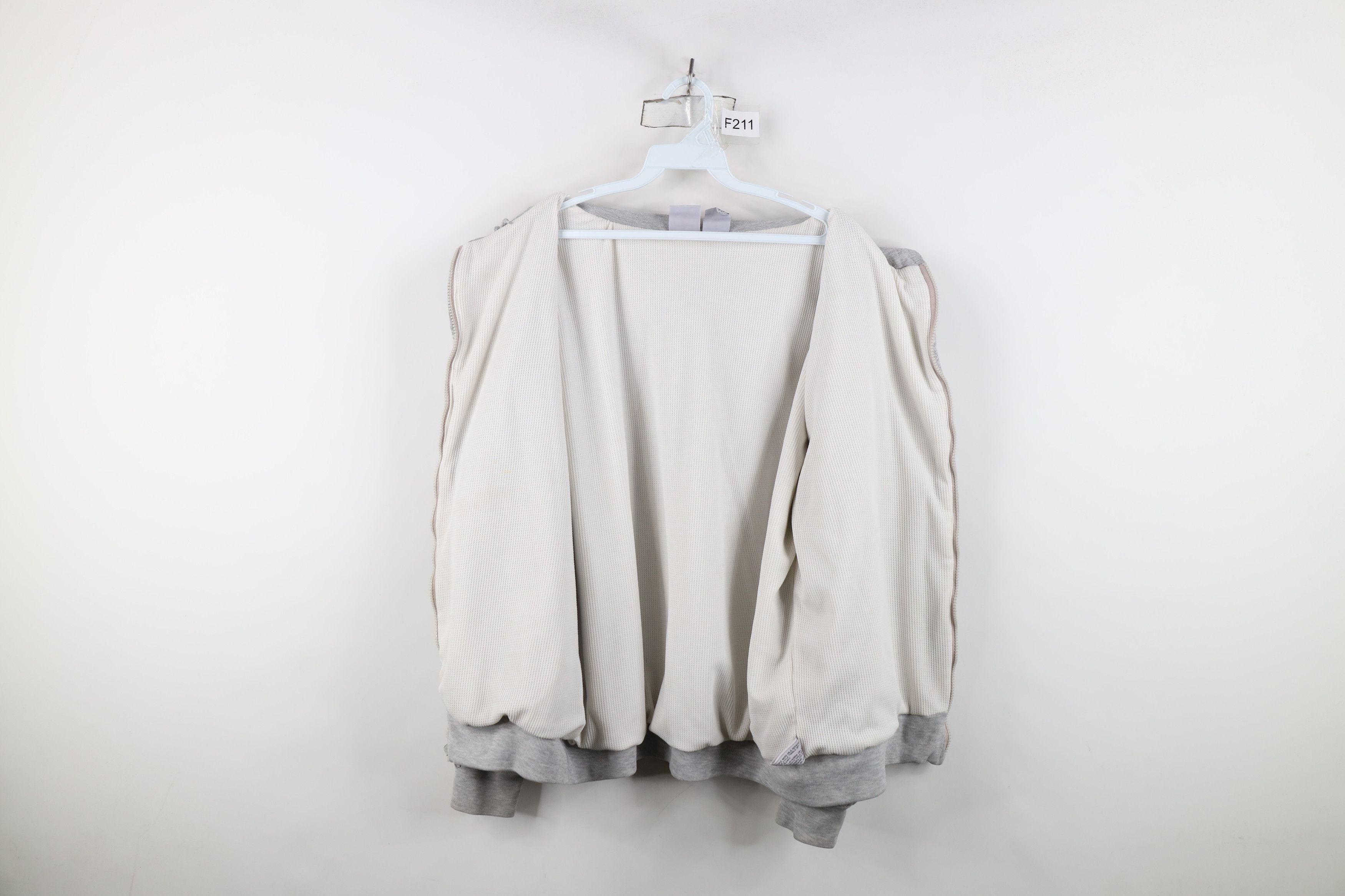 Vintage Vintage 90s Streetwear Knit Lined Full Zip Hoodie Gray Size US XL / EU 56 / 4 - 11 Thumbnail
