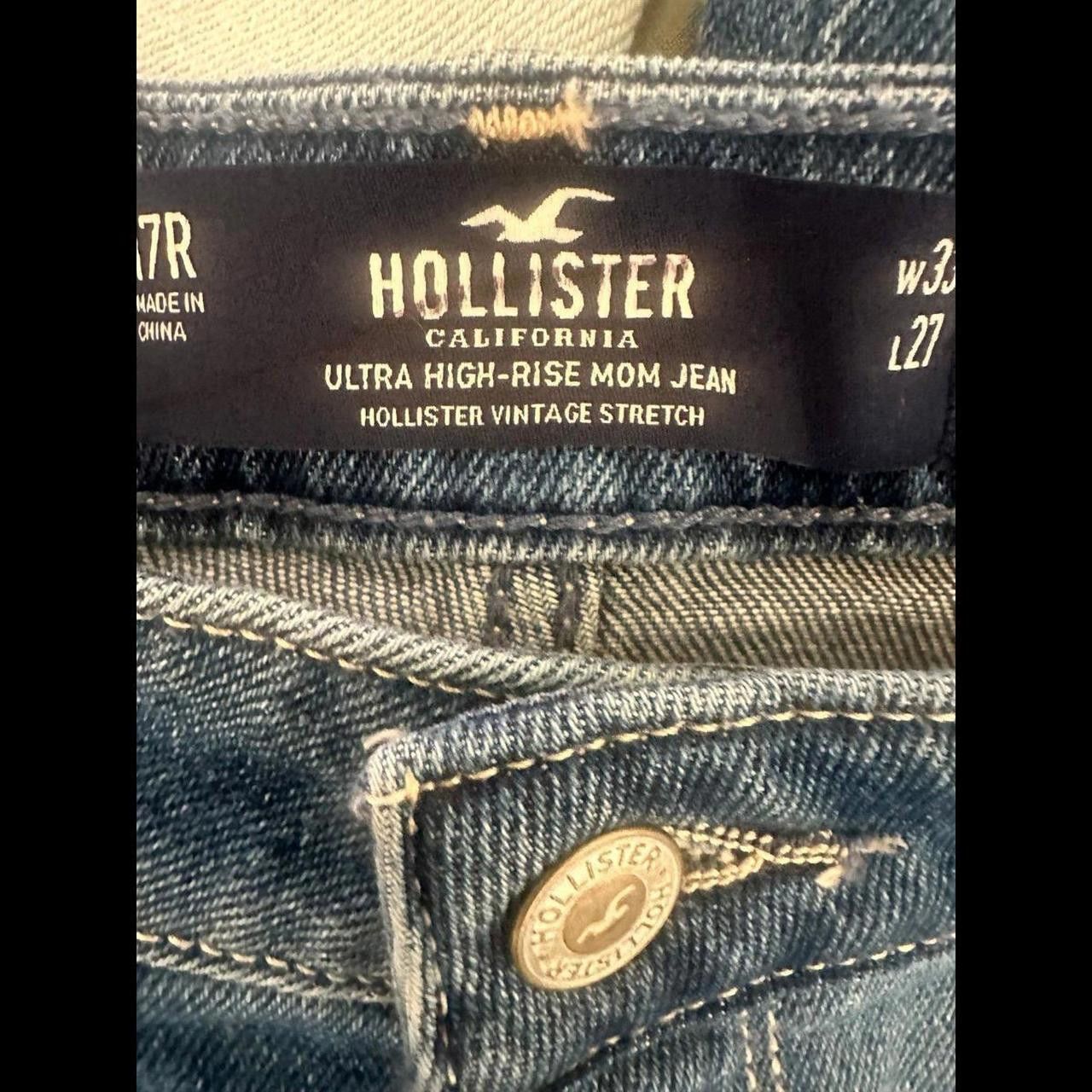 Designer New Hollister Ultra High Rise Mom Size 33" - 3 Thumbnail