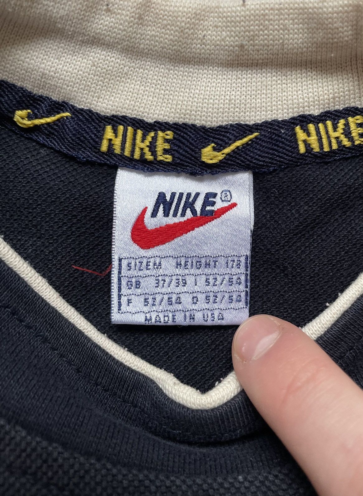 Nike × Vintage Vintage 90s Retro Y2k Nike Logo Swoosh Striped Sweatshirt Size US M / EU 48-50 / 2 - 8 Thumbnail