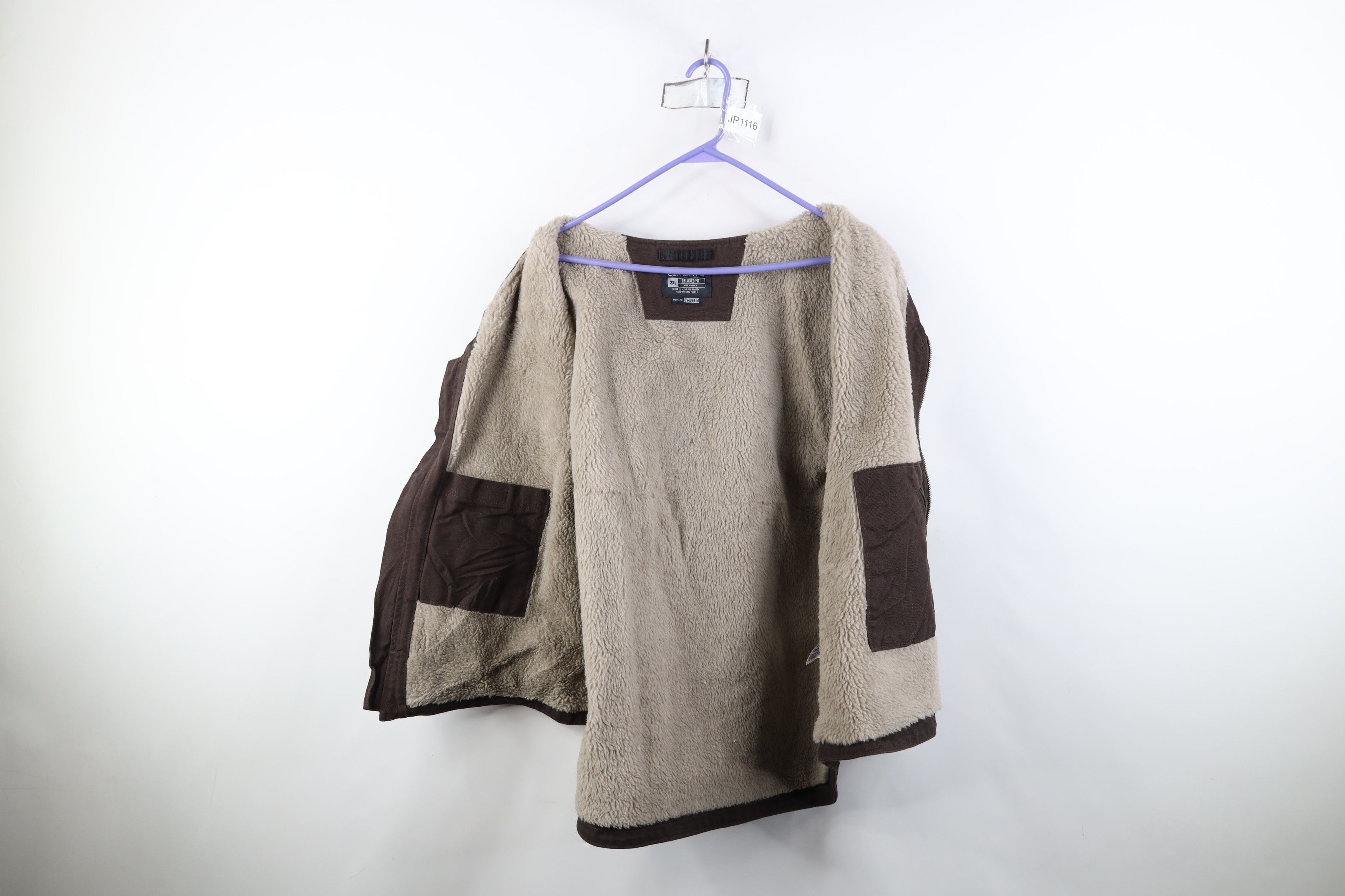 Carhartt Vintage Y2K Carhartt Fleece Lined Canvas Vest Jacket Brown Size US XXL / EU 58 / 5 - 8 Thumbnail