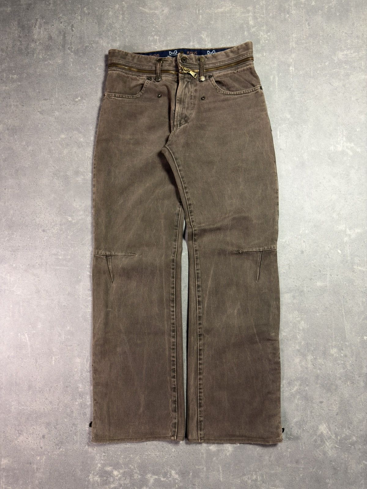 Dolce & Gabbana D&G Dolce & Gabbana Heavy Double Waisted Zipper Denim 33 Size US 33 - 1 Thumbnail
