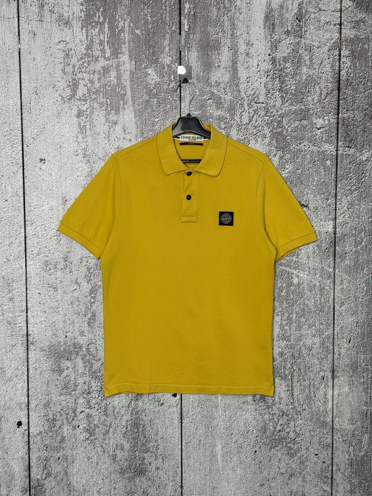 Stone Island Vintage Stone Island Patch Program Yellow Polo Shirt Size S Size US S / EU 44-46 / 1 - 1 Thumbnail