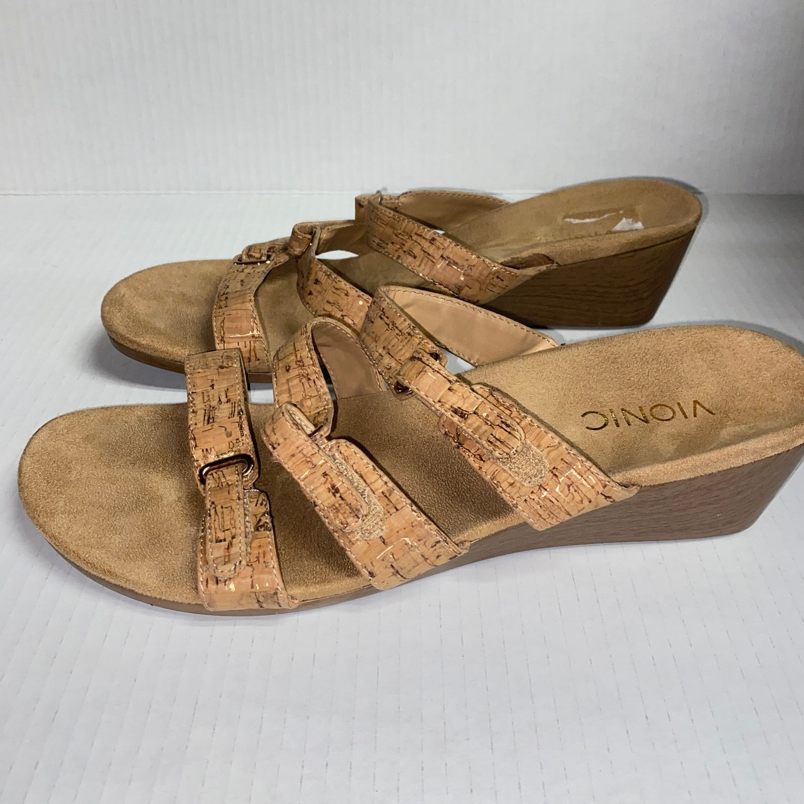 Vionic Vionic Dwyn Natural Brown Cork Platform Wedge Sandals 11 Size US 11 / IT 41 - 7 Thumbnail