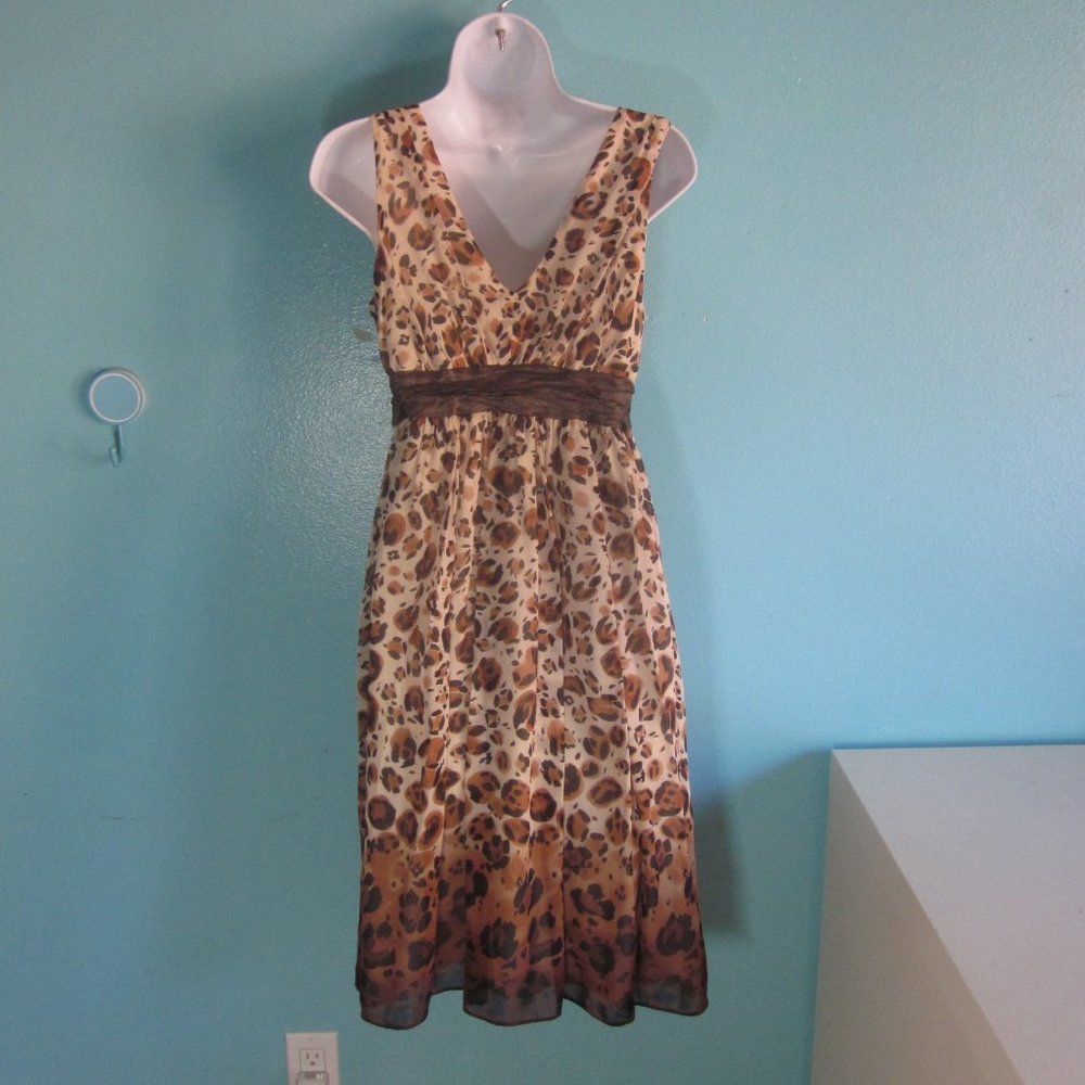Nicole Miller Nicole Miller Collection Silk Dress Animal Print Deep V-Neck Size M / US 6-8 / IT 42-44 - 14 Thumbnail