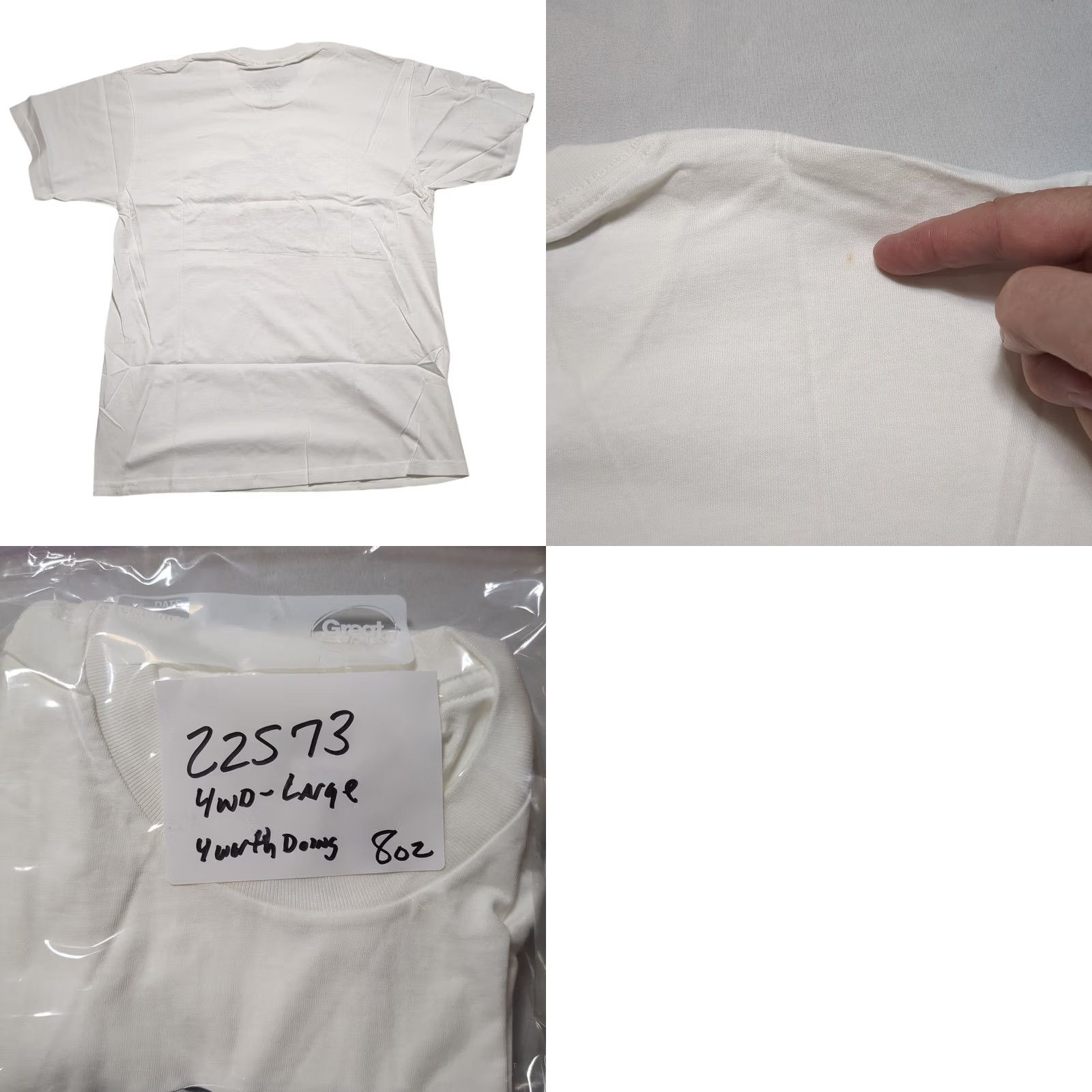 Vintage 4 Worth Doing T-Shirt Men Large White Streetwear Apple Snake Logo Crewneck Short Sleeve Graphic Tee Size US L / EU 52-54 / 3 - 8 Thumbnail