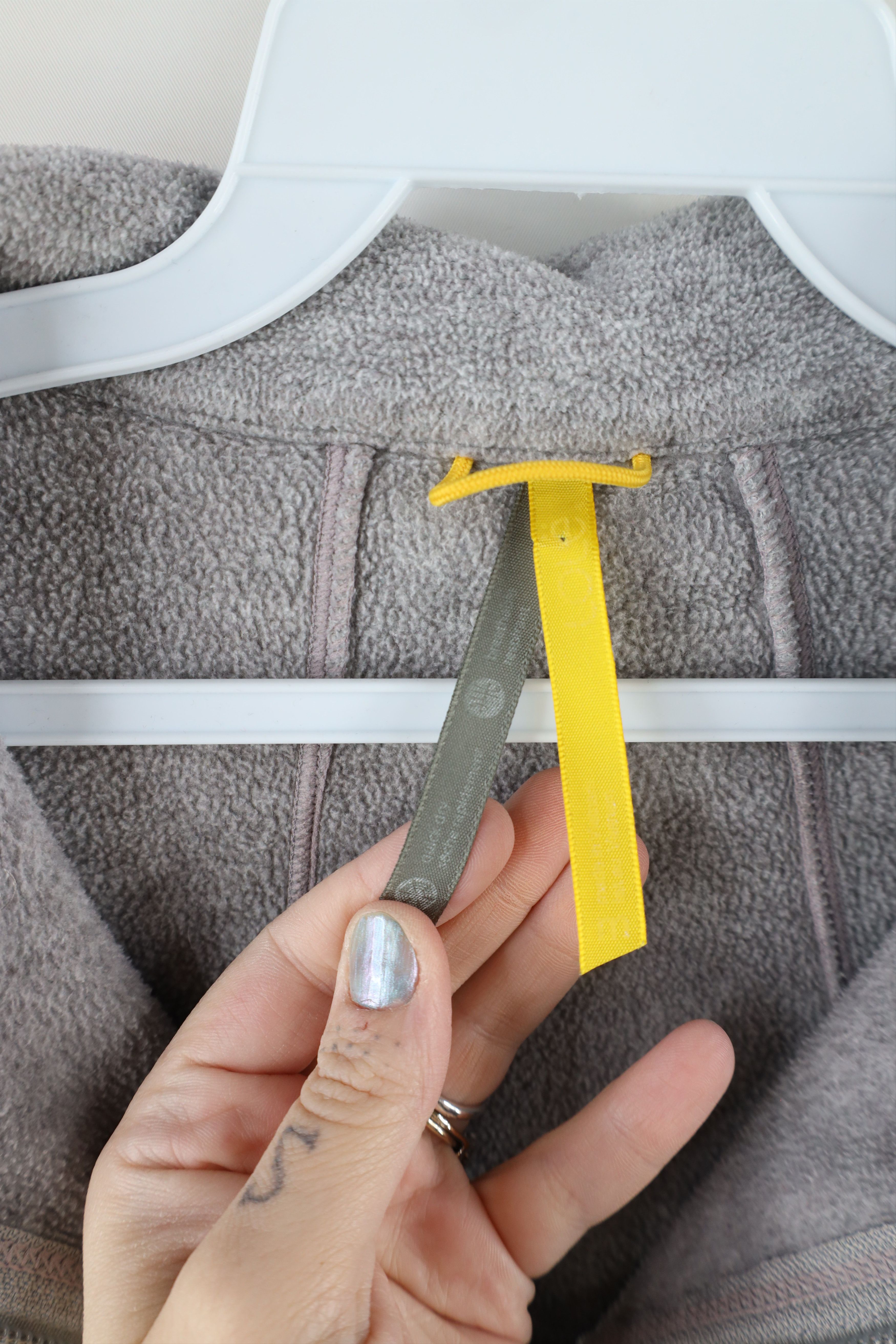 Vintage Lole Full Zip Fleece Sweater Jacket Swacket Heather Gray Size M / US 6-8 / IT 42-44 - 4 Thumbnail