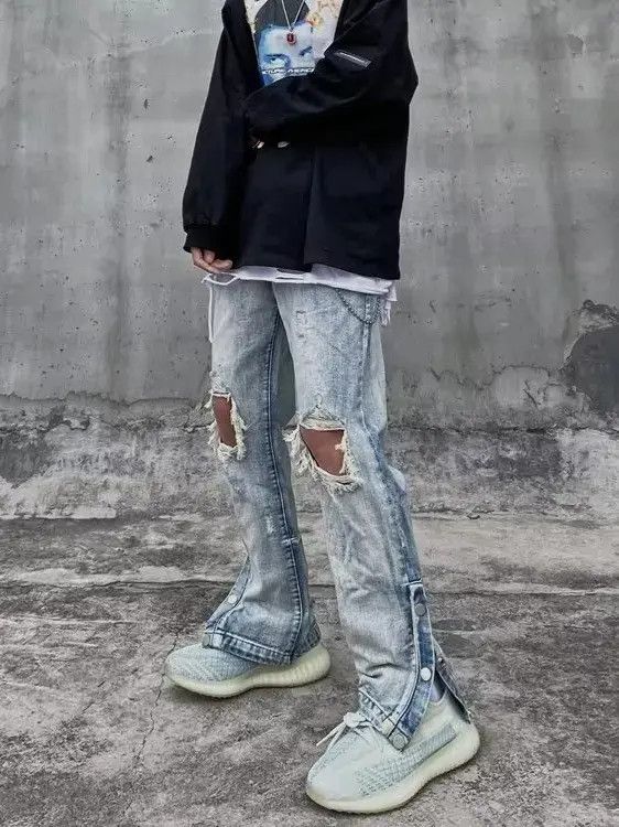 Japanese Brand Retro loose straight leg high street jeans Size US 28 / EU 44 - 2 Thumbnail
