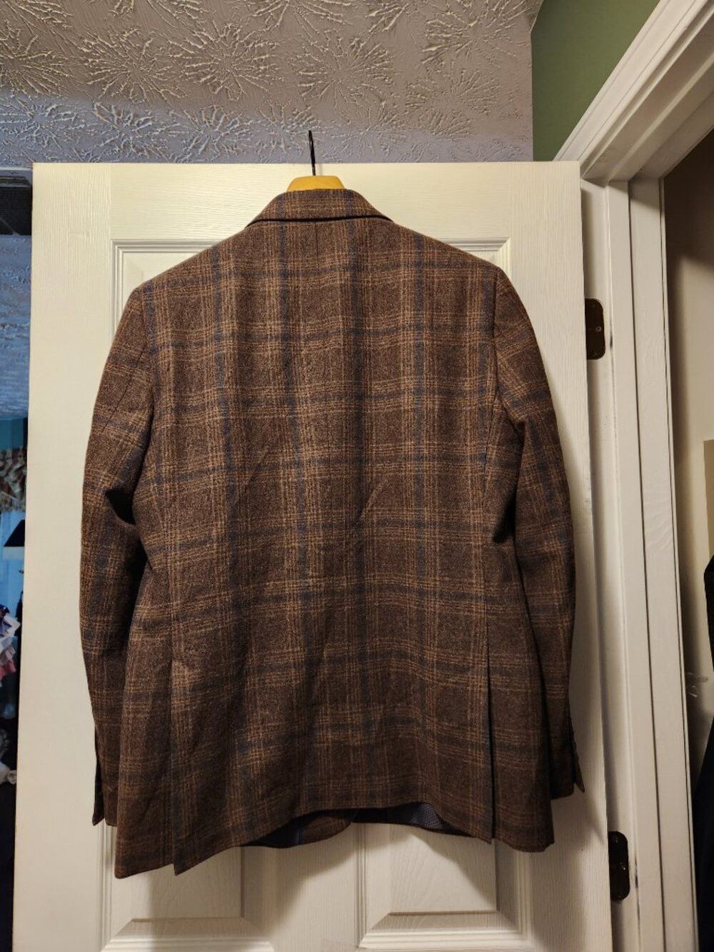Bachrach Bachrach men's brown 100%wool sport coat blazer jacket 44R Size 44R - 6 Thumbnail