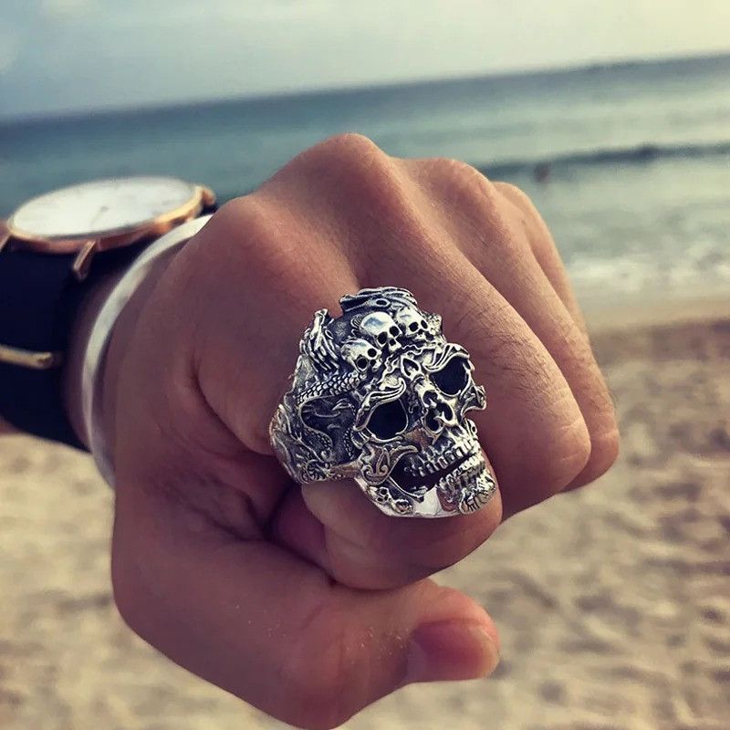 Japanese Brand × Jewelry × Vintage Retro Skull Ring Size ONE SIZE - 1 Thumbnail