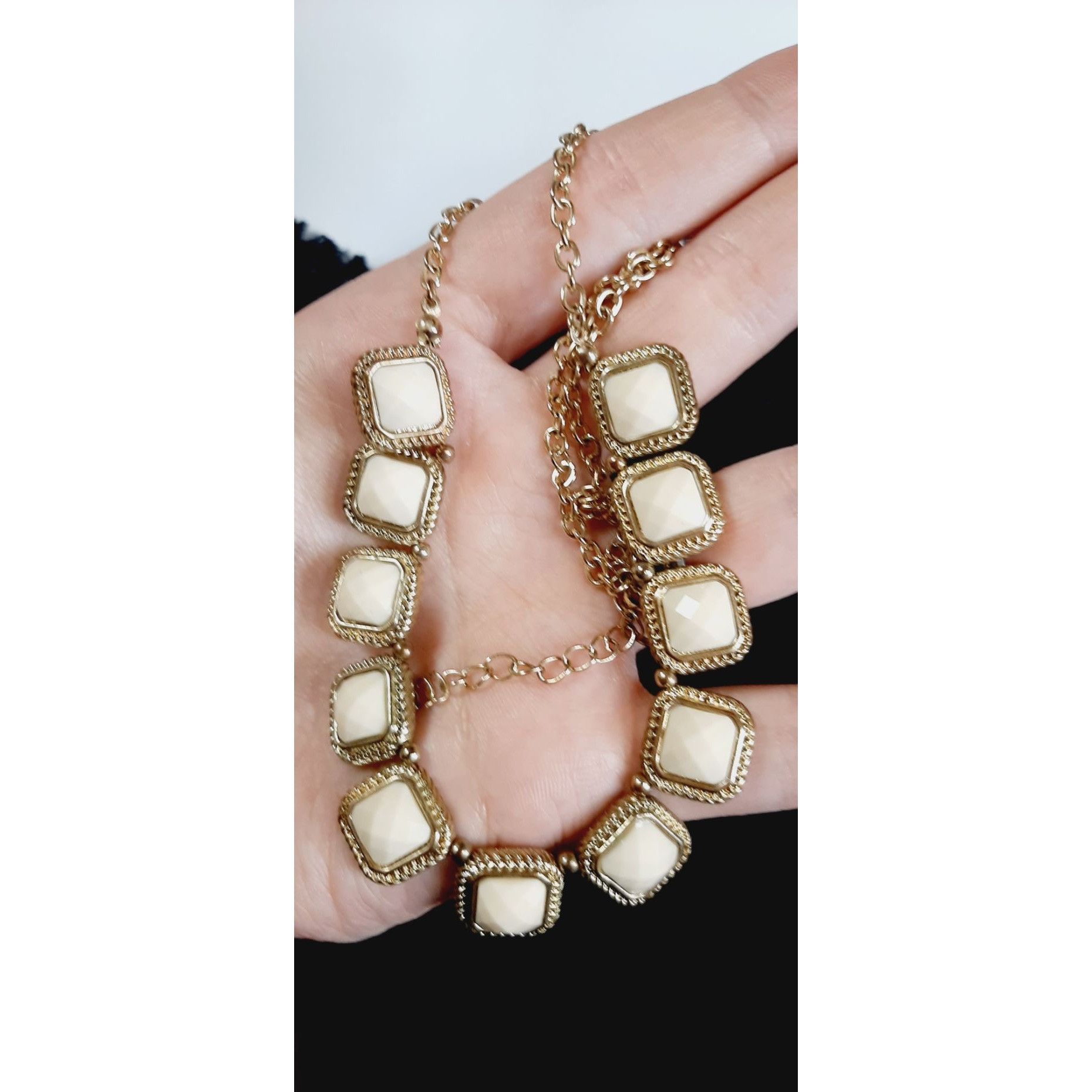 Other Geometric Square Beige Charm Necklace Size ONE SIZE - 2 Thumbnail