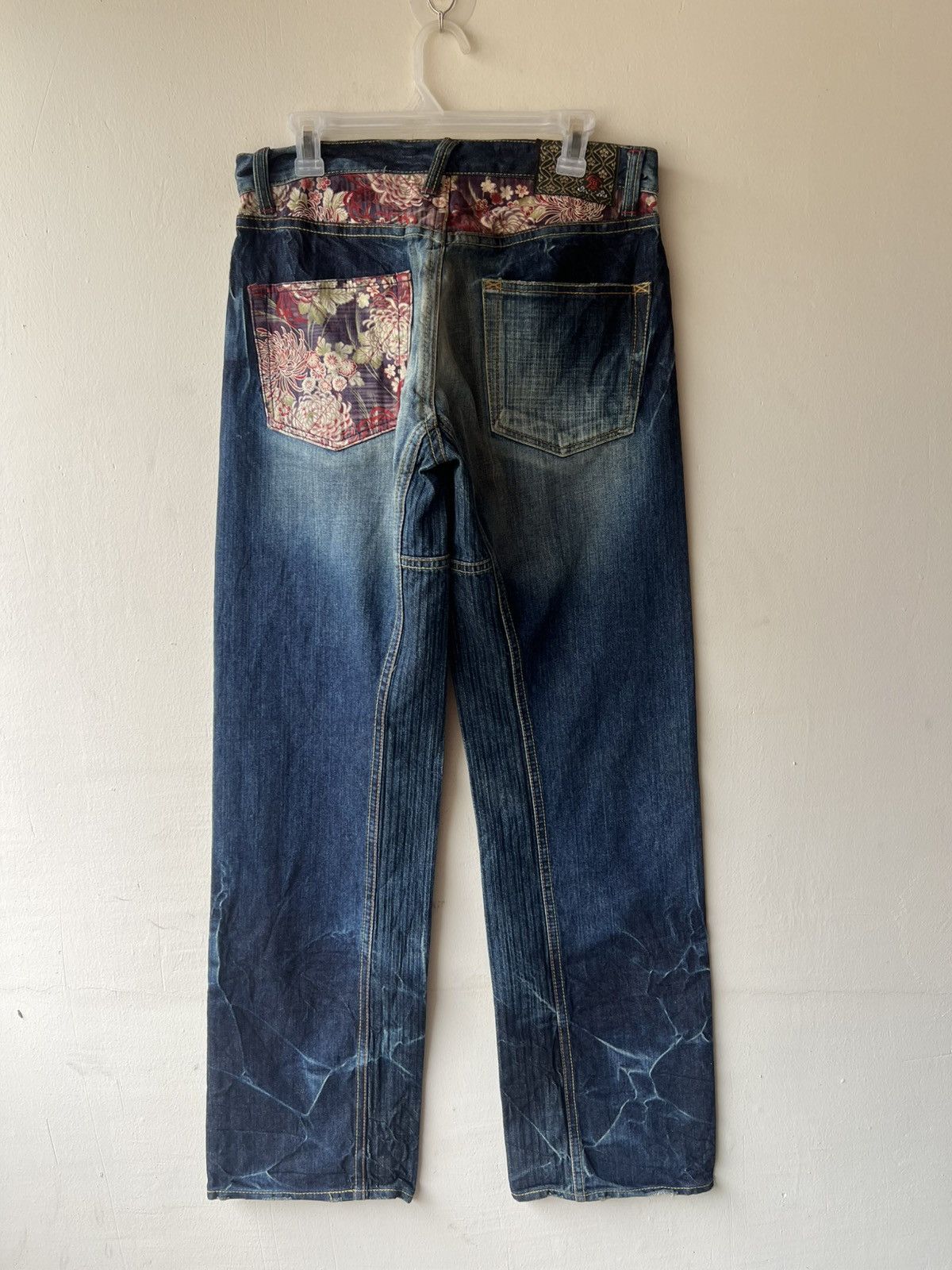 Eternal ETERNAL Japan Distressed Aging Mud Hybrid Denim Loose Jeans Size US 32 / EU 48 - 3 Thumbnail