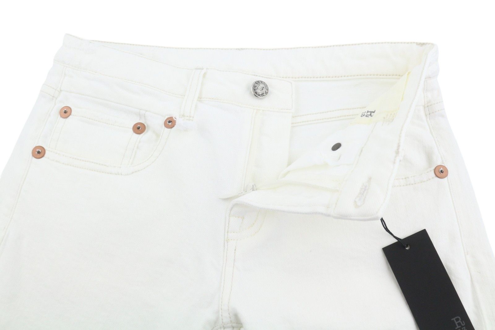 R13 TOBY BOY 26 Aerin White Stretch Jeans 89845 Size 26" / US 2 / IT 38 - 5 Thumbnail