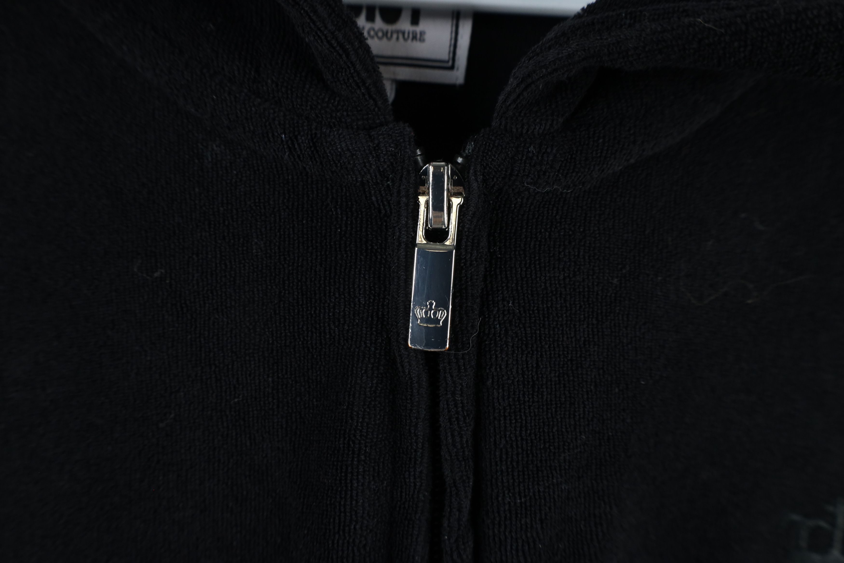 Juicy Couture × Vintage Vintage Y2K Juicy Couture Terry Cloth Full Zip Hoodie Black Size L / US 10 / IT 46 - 5 Thumbnail